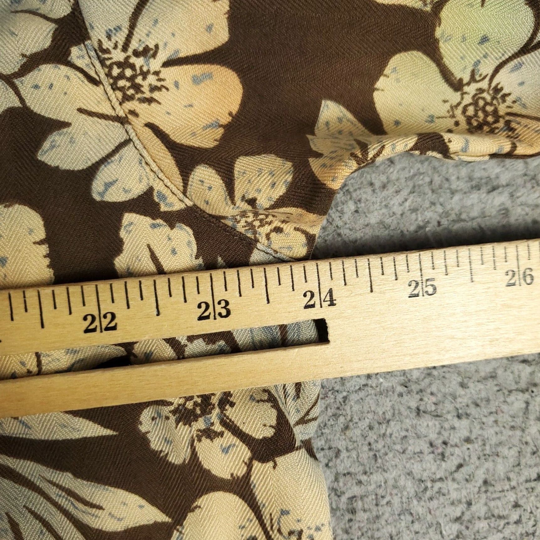 Vintage Burma Bibas Shirt Mens Large Brown Floral Silk Button-Up Short Sleeve Size US L / EU 52-54 / 3 - 6 Thumbnail