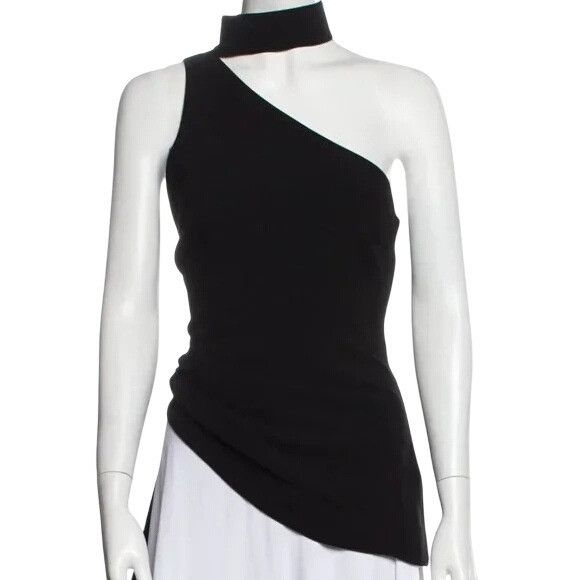 Cinq a Sept Cinq À Sept Leah Black Asymmetric Top Size S / US 4 / IT 40 - 1 Thumbnail