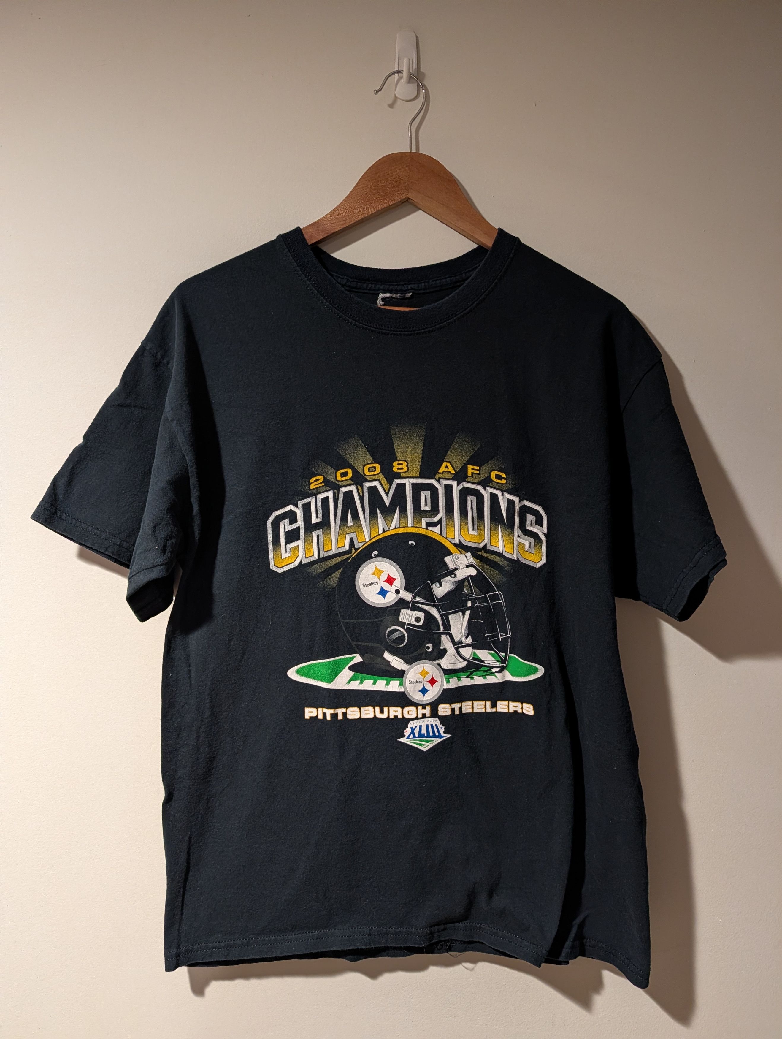 NFL Vintage 2008 Pittsburgh Steelers NFL Football Champ T-Shirt Size US L / EU 52-54 / 3 - 1 Thumbnail