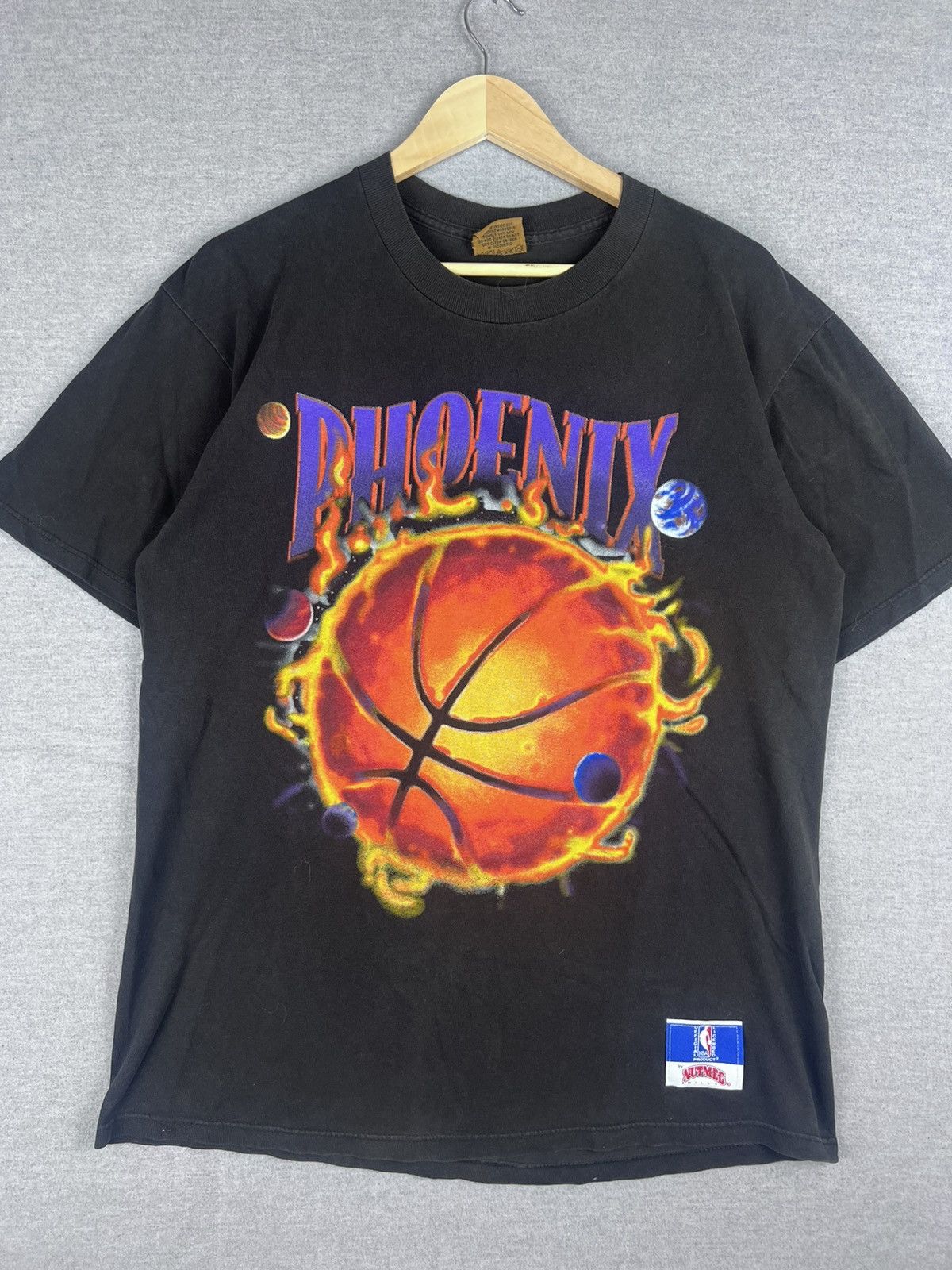Vintage Vtg 1993 Nutmeg Phoenix Suns Big Logo Fire Black Size M Size US M / EU 48-50 / 2 - 2 Thumbnail