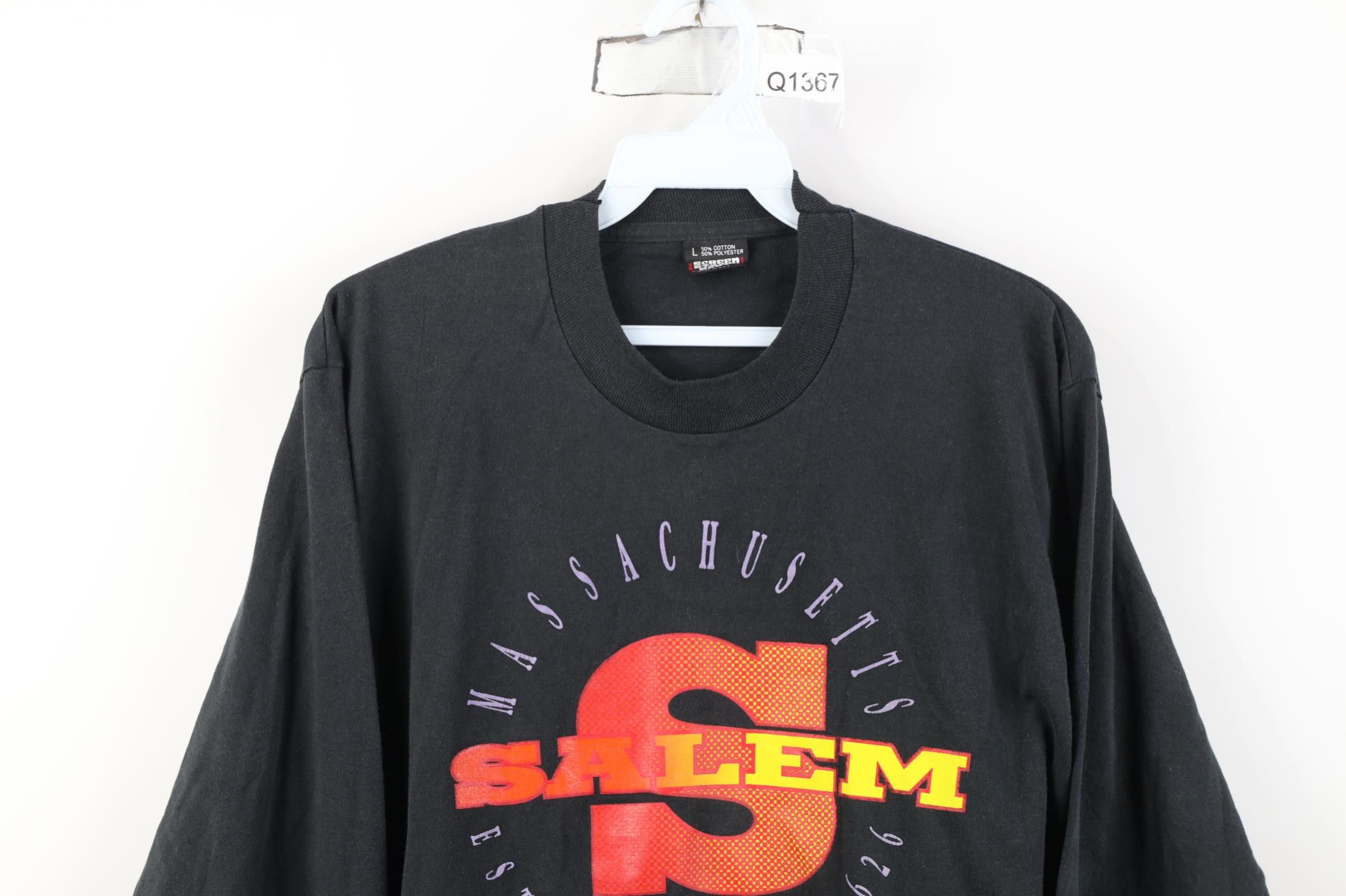 Vintage Vintage 80 90s Salem Massachusetts Witch Long Sleeve T-Shirt Size L / US 10 / IT 46 - 2 Thumbnail