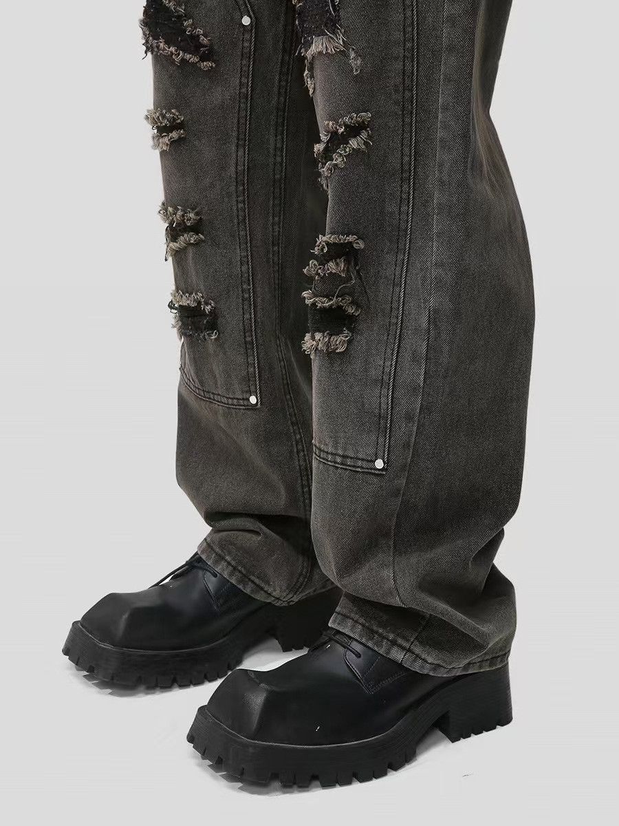 Japanese Brand × Jean Vintage High Street Patch Hip Hop Jeans Size US 33 - 3 Thumbnail