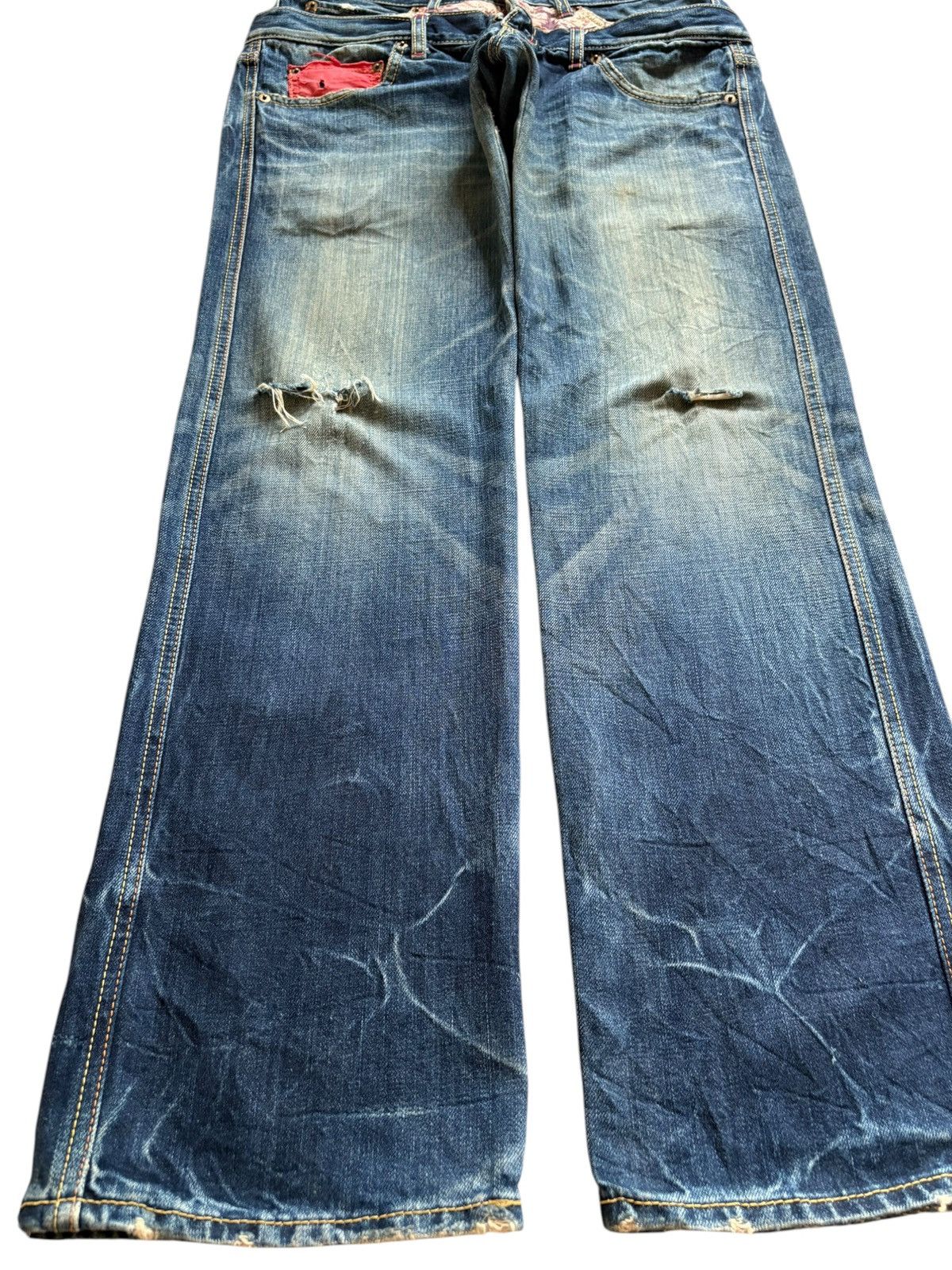Eternal Vintage Eternal Double Waist Karakuri Style Baggy Jean Size US 31 - 6 Thumbnail