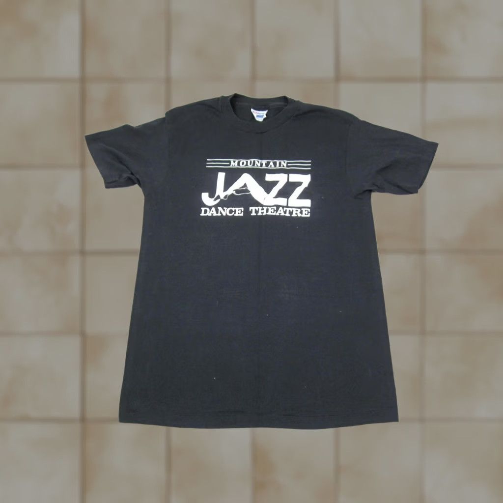 Hanes Vintage Hanes Shirt Mens L Black Short Sleeve Cotton Polyester 80s Retro 90s Jazz Dance Theatre USA Logo Shirt Size US L / EU 52-54 / 3 - 1 Thumbnail