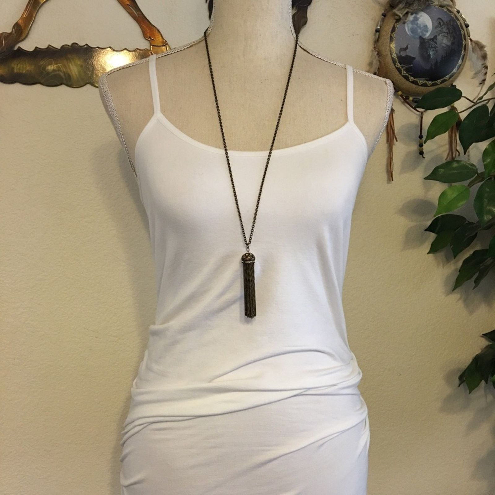 J.Crew J Crew acorn chain tassel rhinestone necklace Size ONE SIZE - 9 Thumbnail