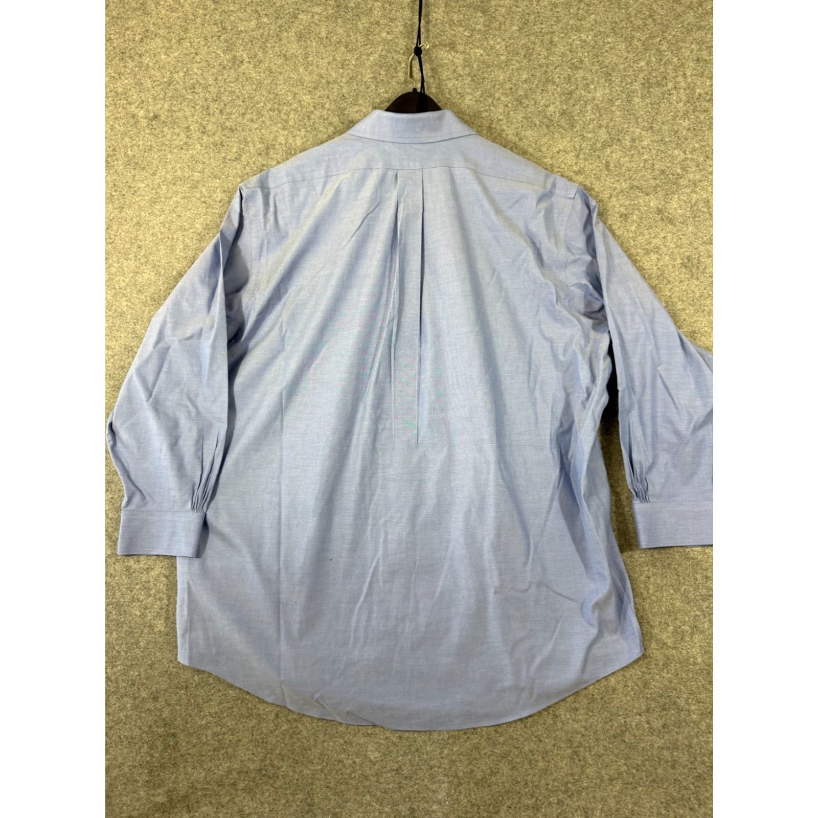 Brooks Brothers Brooks Brothers Dress Shirt Mens 17 1/2-33 Blue Stretch Madison Fit Non-Iron Regular Long Sleeve Button Cuff Chest 53 in Solid" Size 48R - 6 Thumbnail