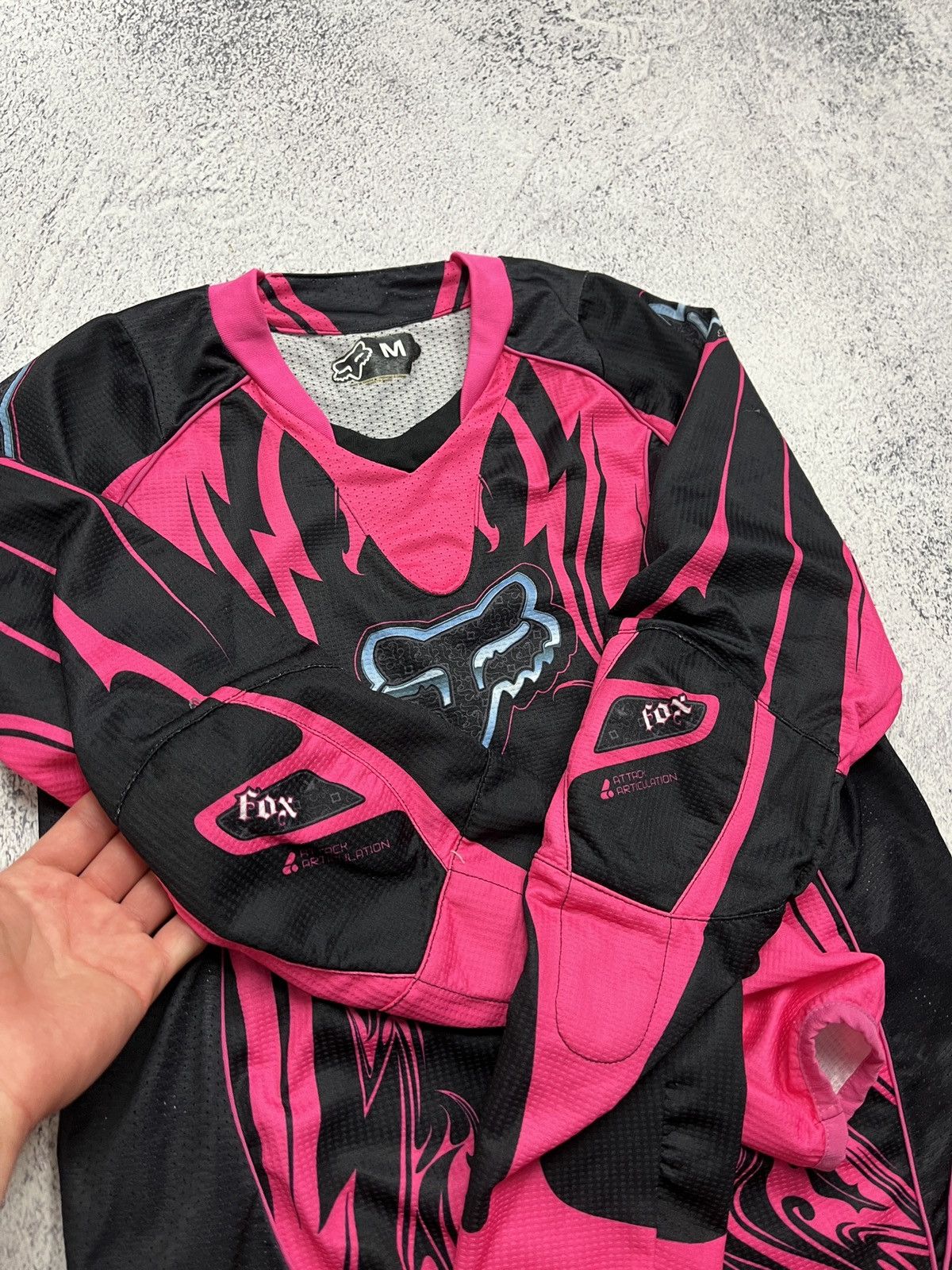 Fox Racing Crazy Fox Racing Big Logo Jersey Y2k Drill Longsleeve Rare Size M / US 6-8 / IT 42-44 - 8 Thumbnail