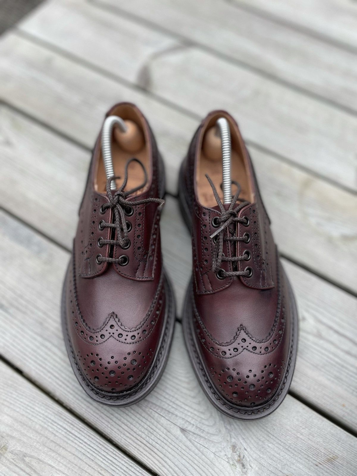 Tricker's Tricker’s Burgundy MC Leather Shoes Size US 6.5 / EU 39-40 - 3 Thumbnail