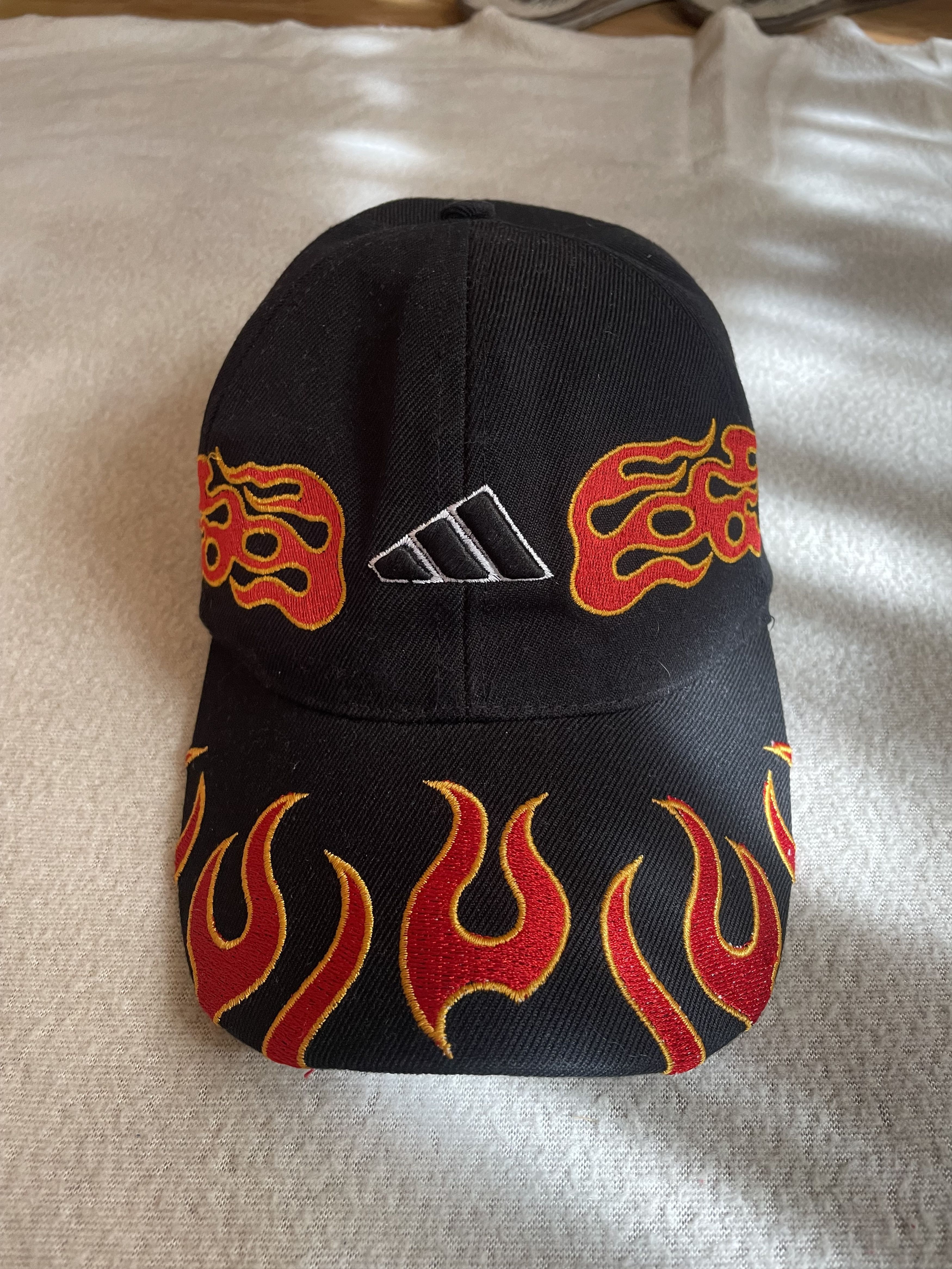 Adidas Vintage Adidas Flame Fire Cap Size ONE SIZE - 2 Thumbnail