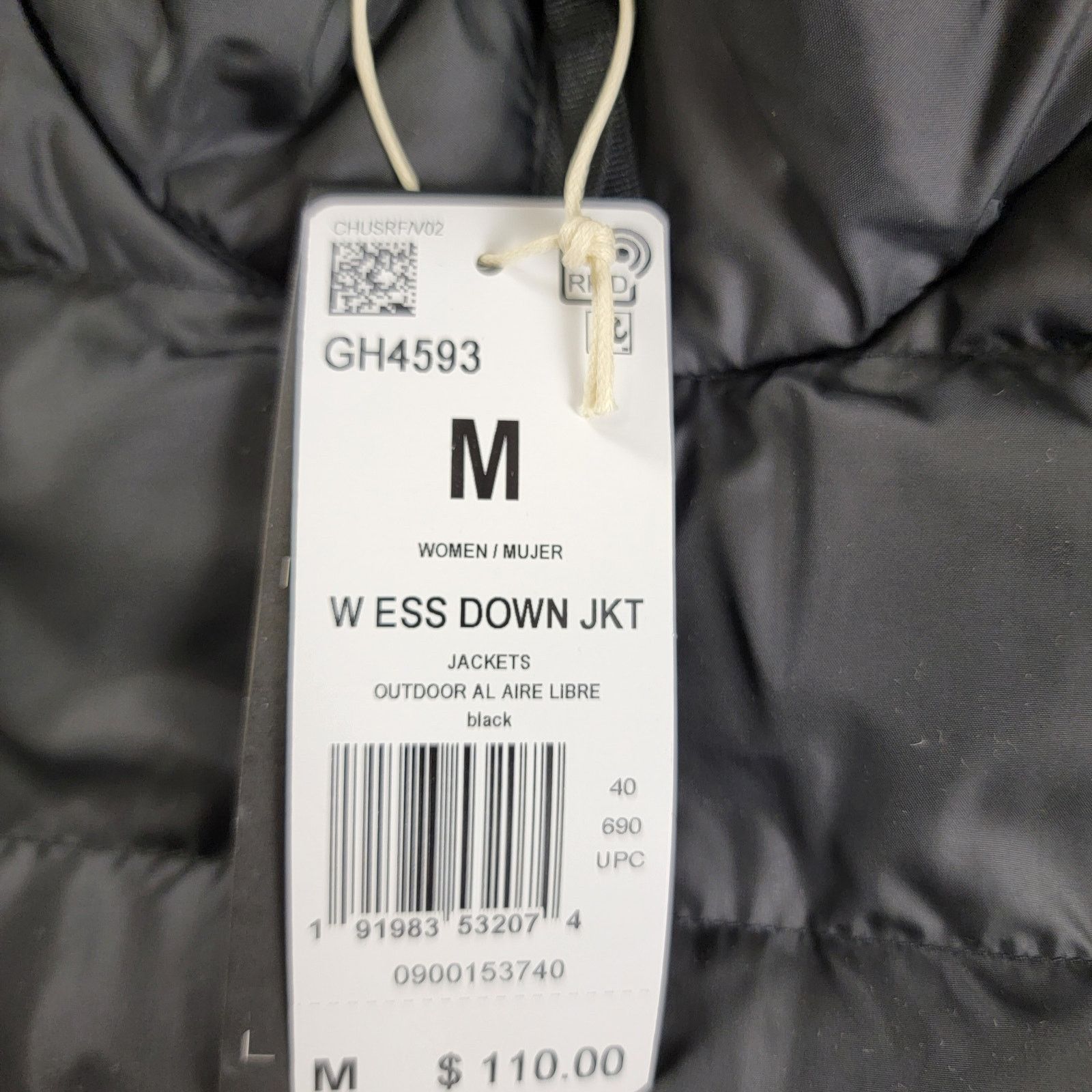 Adidas Adidas Womens Down Jacket w Hood Black Sz M GH4593 Size M / US 6-8 / IT 42-44 - 4 Thumbnail