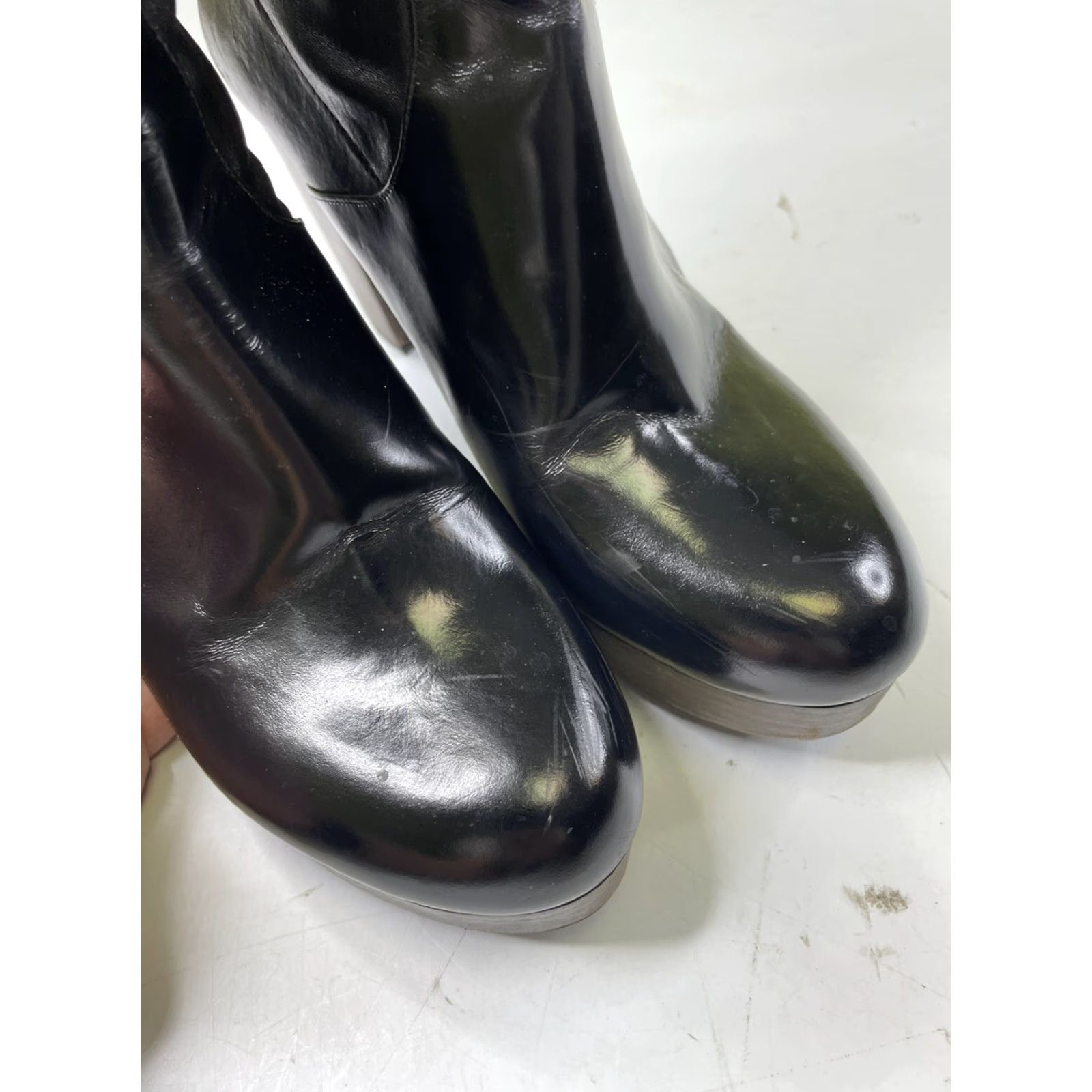 Vintage Robert Clergerie Paris Knee High Boots Black Leather Womens 10B France Size US 10 / IT 40 - 4 Thumbnail