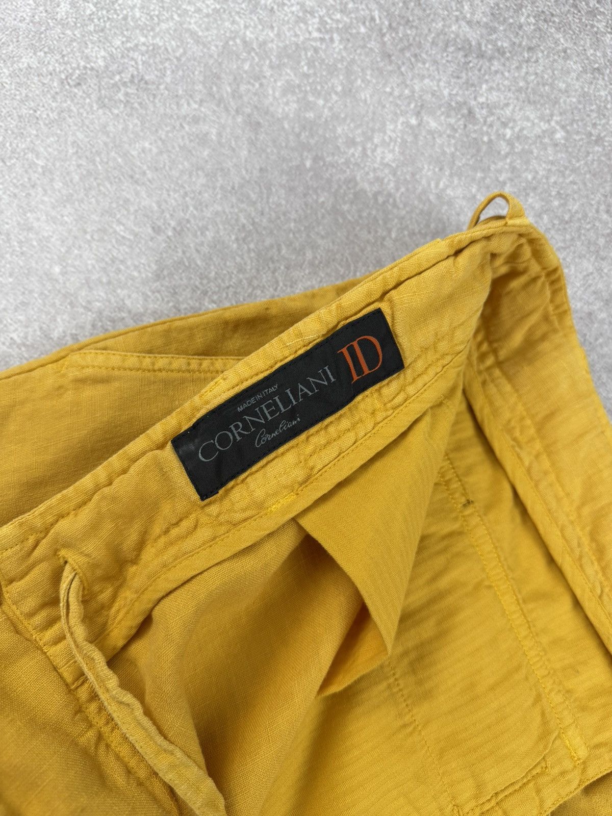 Corneliani Corneliani ID Yellow Linen Shorts Men’s Size 52 Size US 34 / EU 50 - 7 Thumbnail