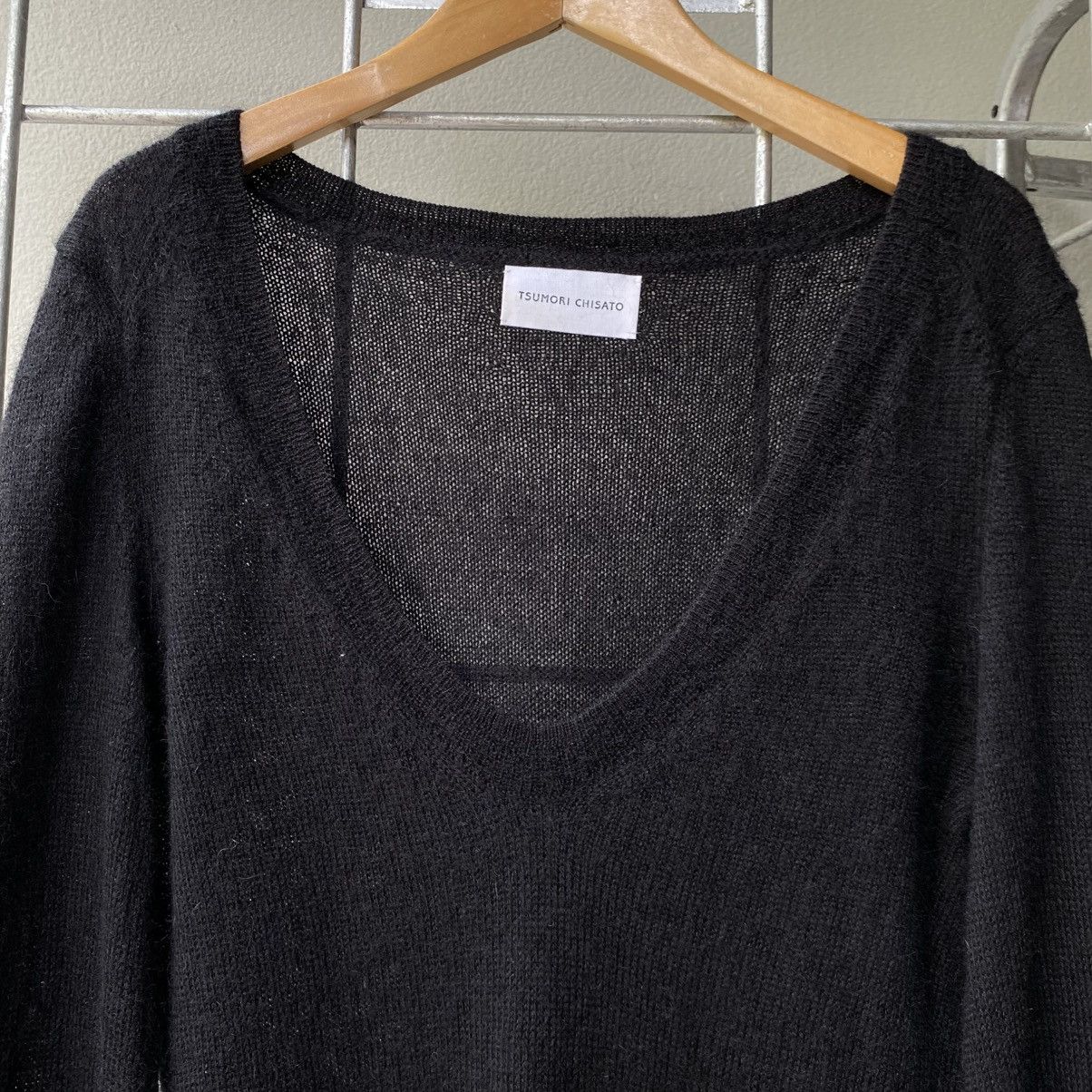 Tsumori Chisato TSUMORI CHISATO Black Soft Mohair V-Neck Knit Sweater Size XS / US 0-2 / IT 36-38 - 8 Thumbnail