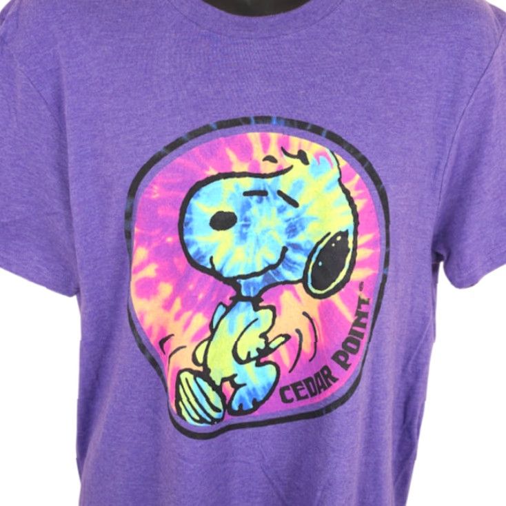 Peanuts Peanuts Cedar Point Snoopy T Shirt Mens Medium Purple Amusement Park Tie Dye (Sandusky Ohio) Size US M / EU 48-50 / 2 - 2 Thumbnail