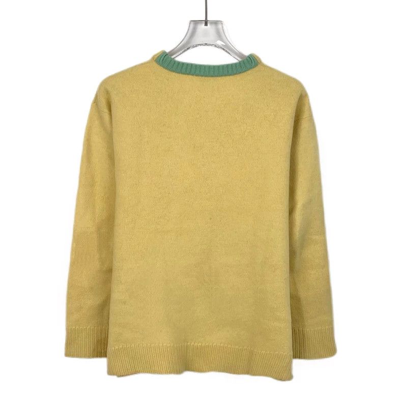Loewe Loewe Yellow logo embroidered wool round neck long sleeve Size XS / US 0-2 / IT 36-38 - 2 Thumbnail