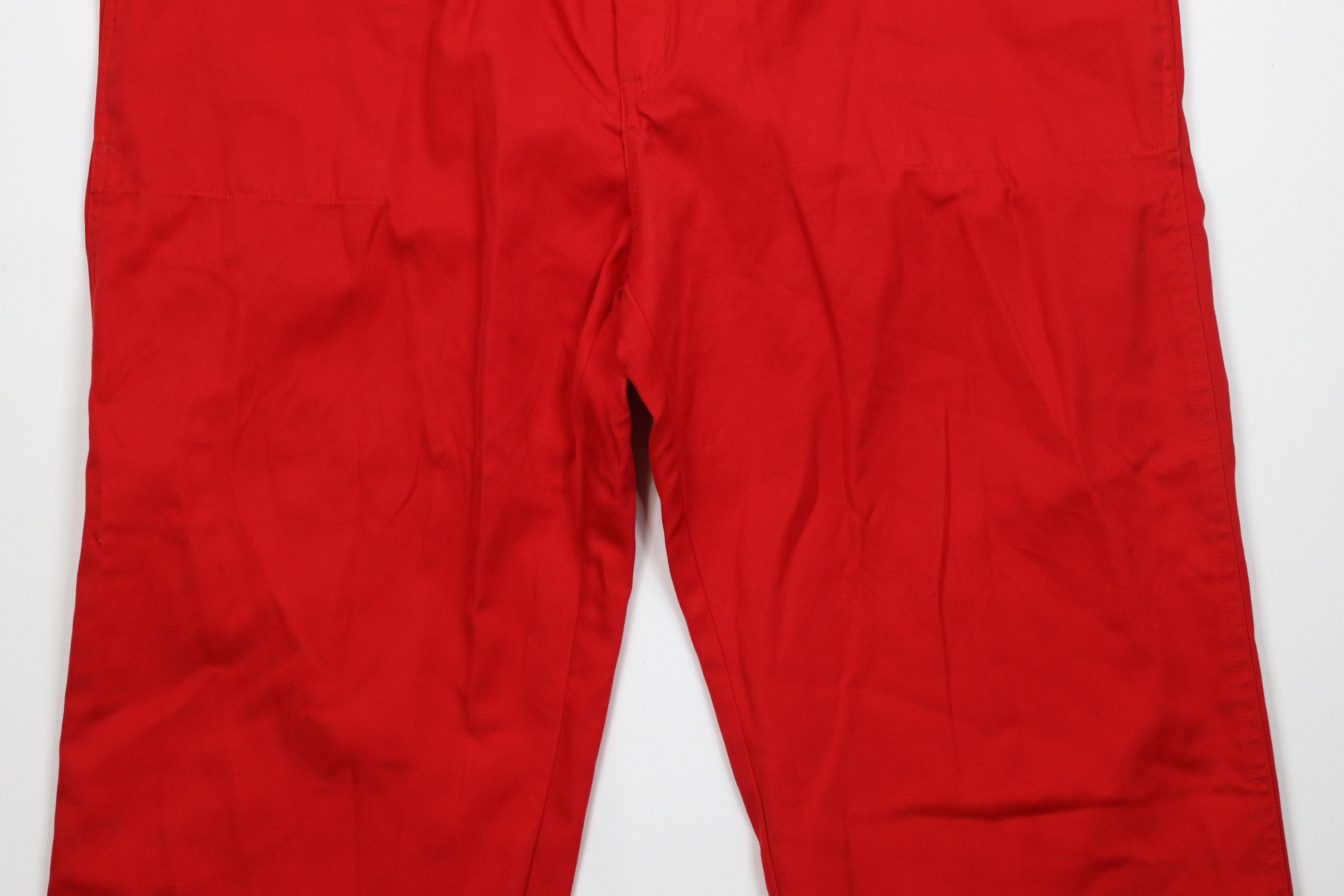 Woolrich Woolen Mills Vintage 90s Woolrich Wide Leg Utility Pants Trousers Red Size US 38 / EU 54 - 3 Thumbnail
