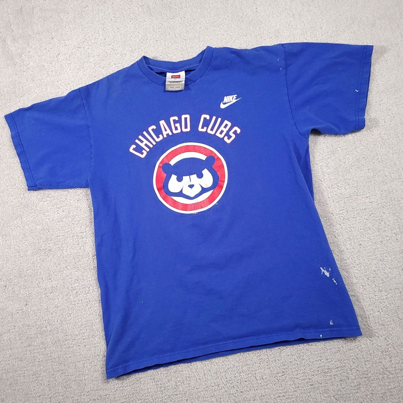 Nike VINTAGE Nike Team Chicago Cubs Shirt Mens Medium Blue Baseball Logo Short Sleeve MLB Size US M / EU 48-50 / 2 - 2 Thumbnail