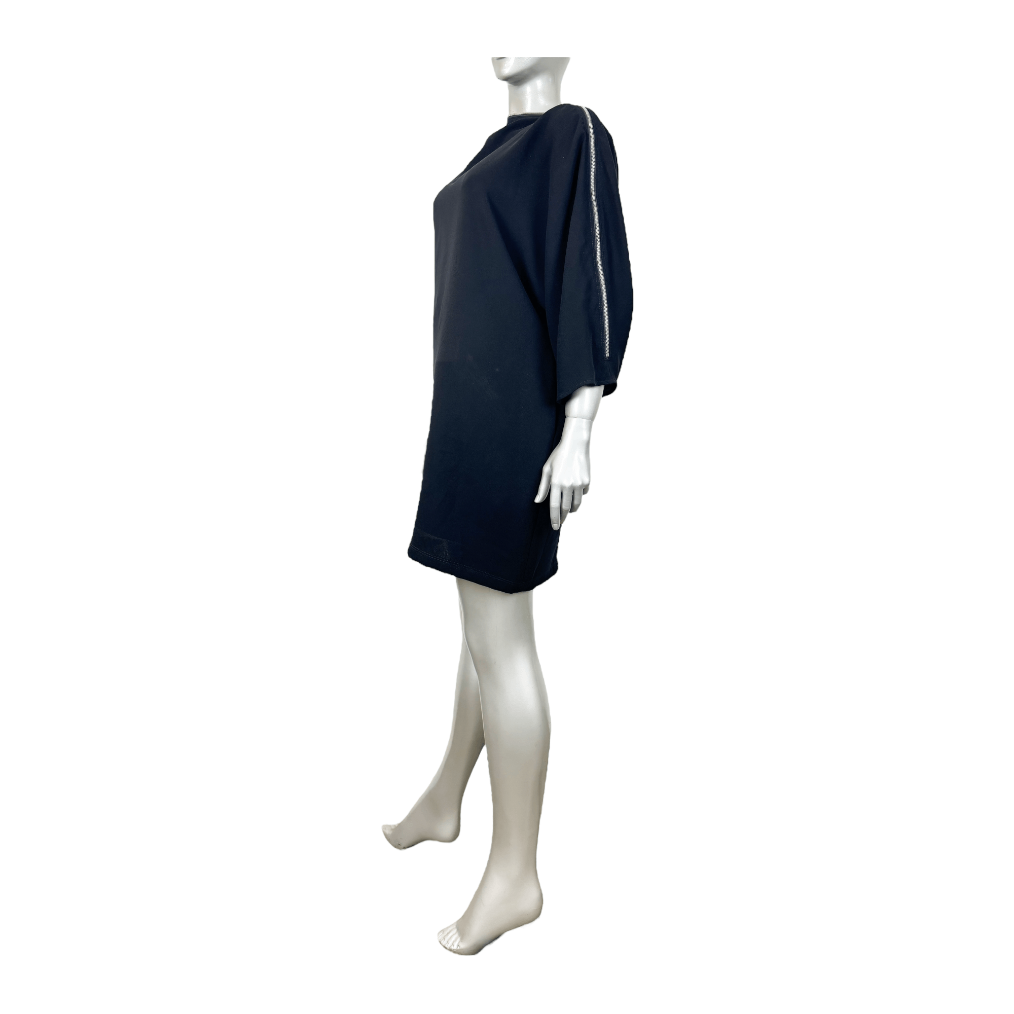 Alexander McQueen Alexander McQueen Black Zip Boat Neck Midi Dress Size S / US 4 / IT 40 - 4 Thumbnail
