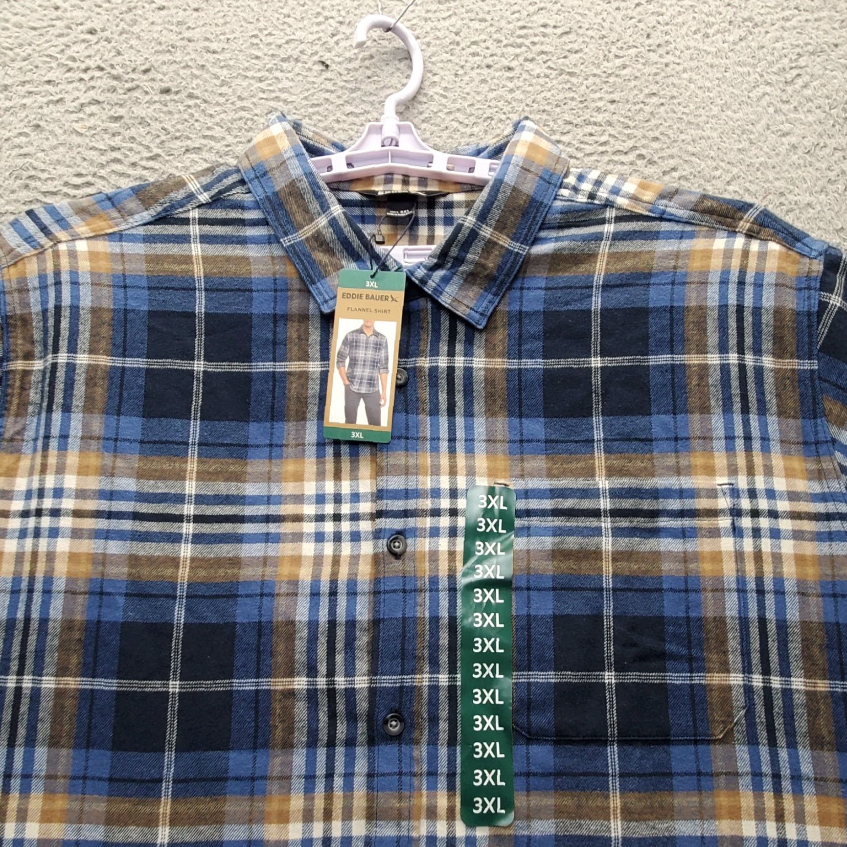Eddie Bauer Eddie Bauer Mens 3XL Flannel Shirt Plaid Relaxed Open Collar EB008604 Size US XXL / EU 58 / 5 - 5 Thumbnail