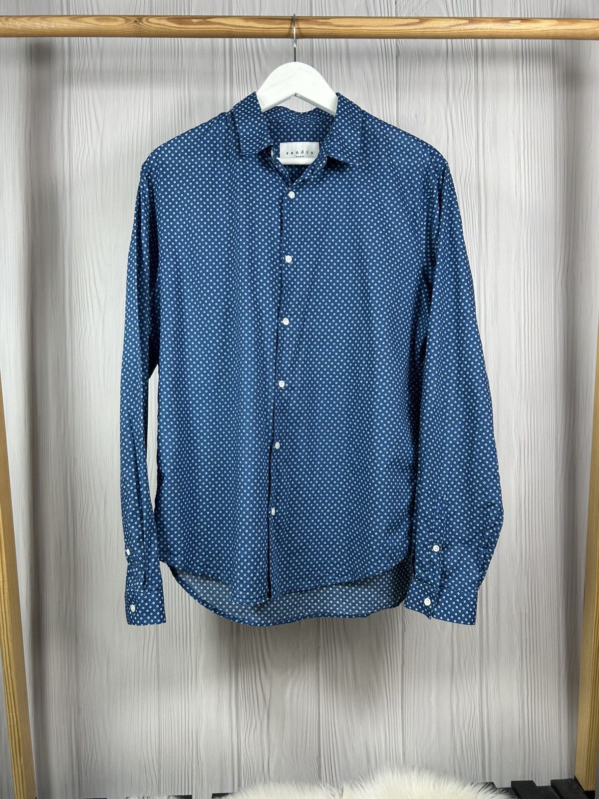 Sandro Sandro Paris Mini Floral Cotton Shirt Button Size XL Size US XL / EU 56 / 4 - 1 Thumbnail