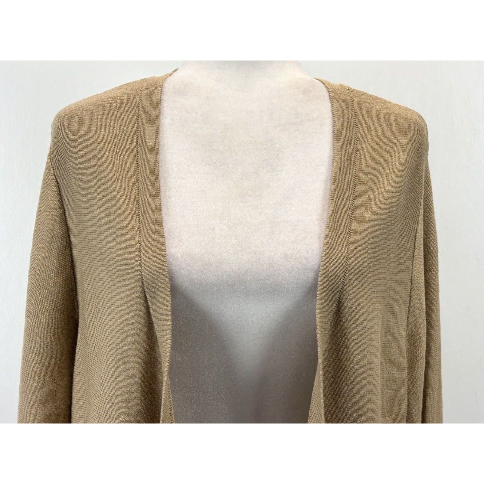J. Jill J. Jill Linen Blend Cardigan Sweater Open Front Long Sleeve Women Size Large Brown Size L / US 10 / IT 46 - 5 Thumbnail