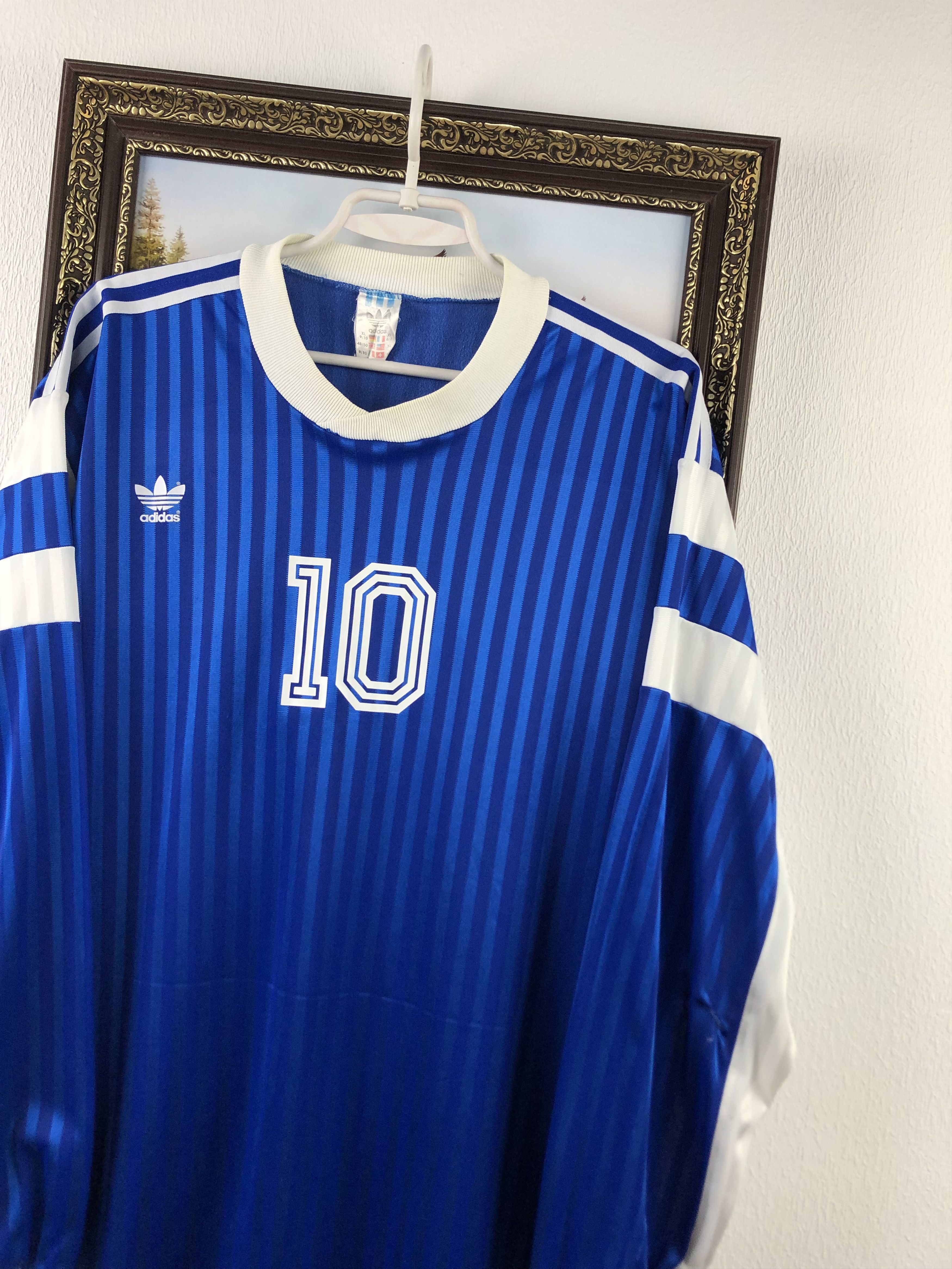 Adidas × Vintage Vintage 80's West Germany Shirt Soccer Jersey Long Sleeve Size US XL / EU 56 / 4 - 4 Thumbnail