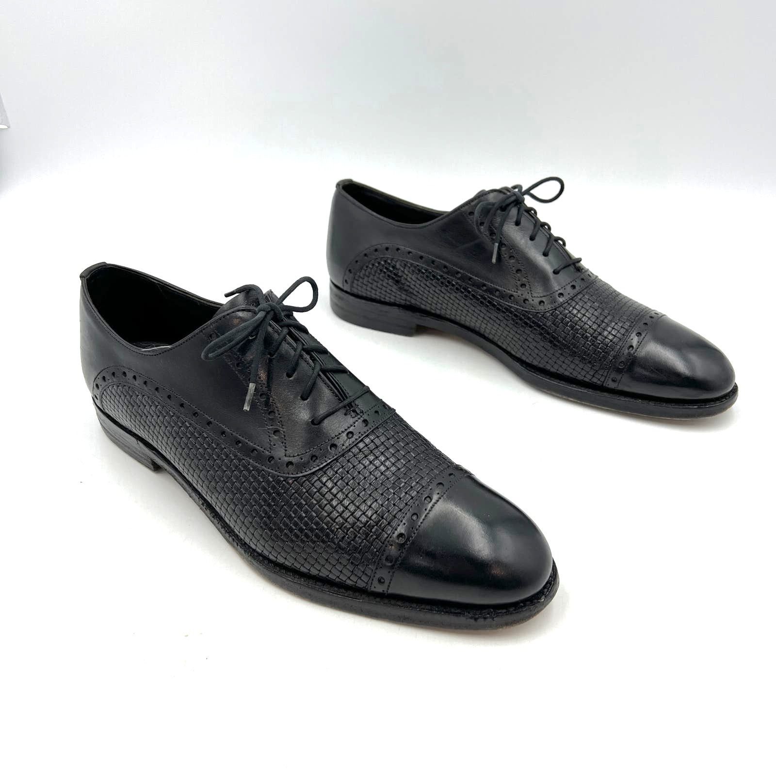 Paul Stuart Paul Stuart's Choice Oxford Dress Shoes Black Leather Size US 9.5 / EU 42-43 - 1 Thumbnail