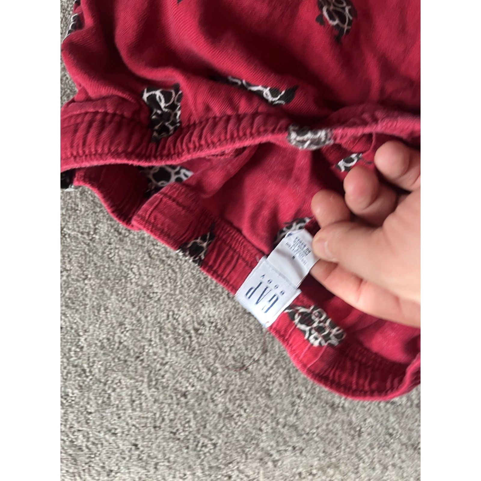 Gap VINTAGE Gap Women’s Pajama Sweatpants Animal Print Red M Casual Lounge Sleepwear Adjustable Waist Cotton Size 32" / US 10 / IT 46 - 5 Thumbnail