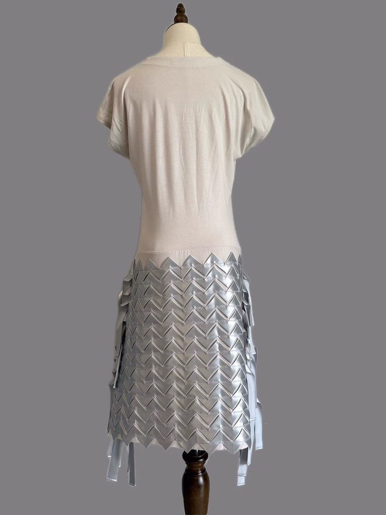 Issey Miyake Issey Miyake size:2 Grey ribbon woven dress Size XS / US 0-2 / IT 36-38 - 7 Thumbnail