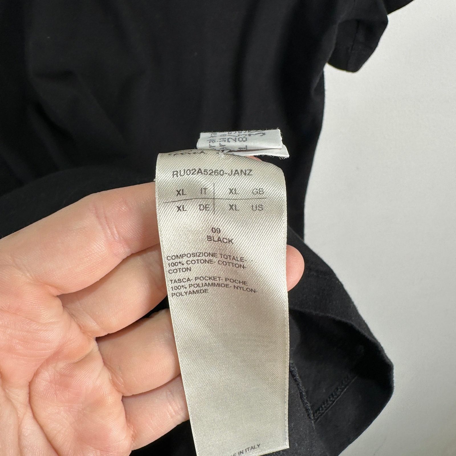 Rick Owens Rick Owens Black 'Gethsmane' Nylon Patch Level T-Shirt Size US XL / EU 56 / 4 - 3 Thumbnail