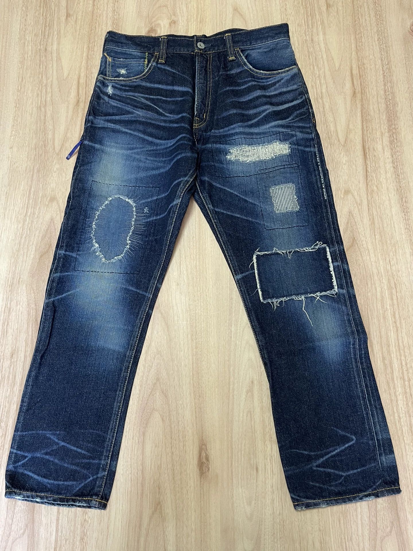 Evisu denim by vanquish distressed cropped jeans Size US 32 / EU 48 - 1 Thumbnail