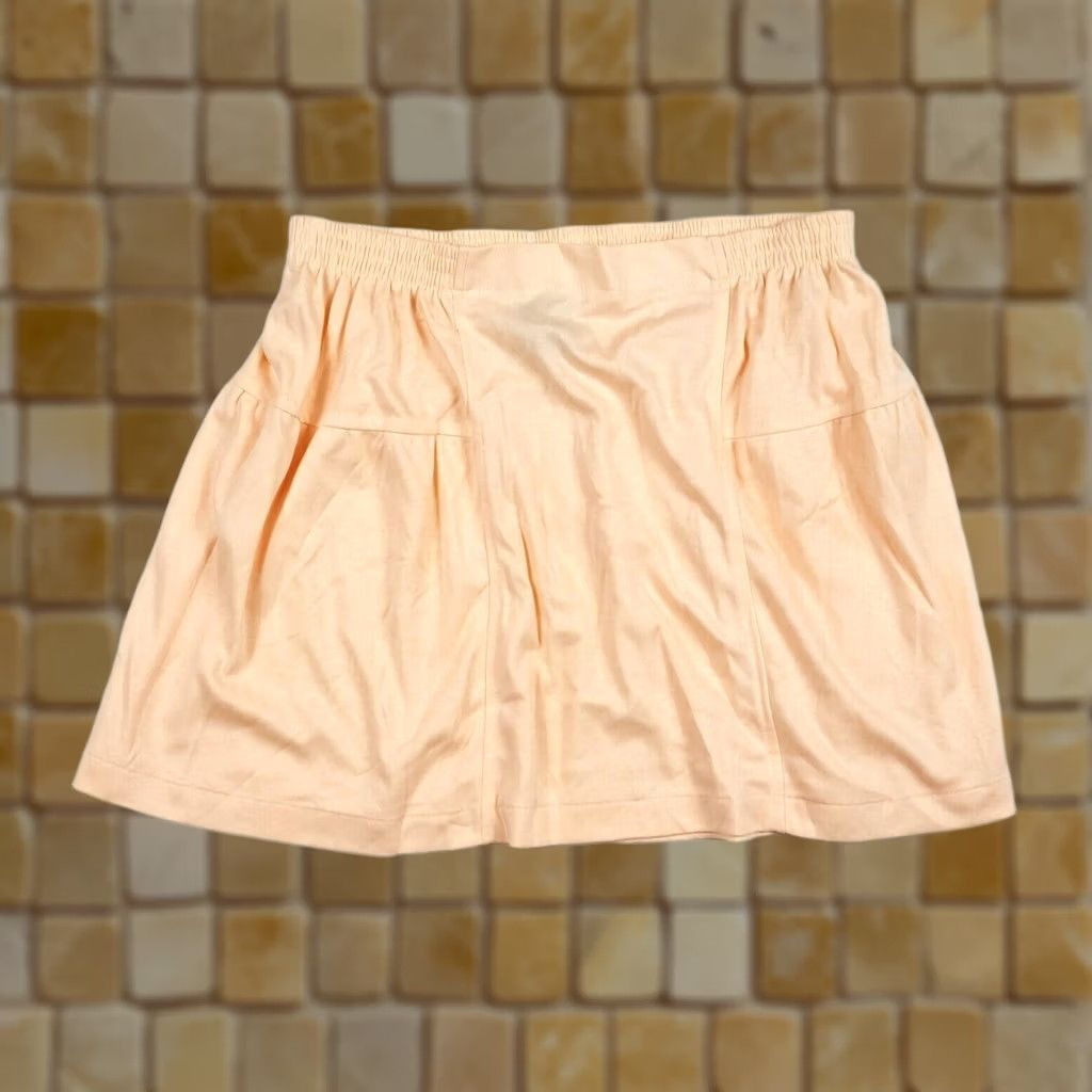 Prince VINTAGE Prince Sports Women's M Peach Tennis Golf Athletic Mini Skirt Short All Seasons Elastic Waist Logo Embroidered 90s Retro Womens Size 32" / US 10 / IT 46 - 1 Thumbnail