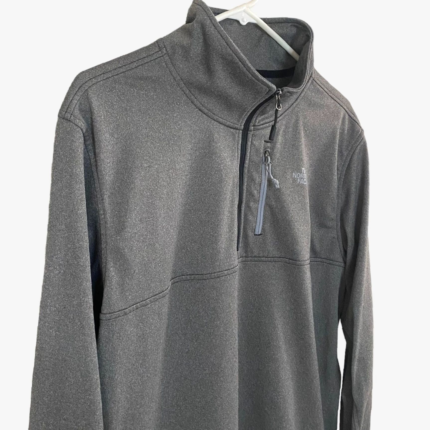 The North Face The North Face Pullover Jacket Mens Large Gray Long Sleeve Hiking Quarter Zip Pockets Size US L / EU 52-54 / 3 - 4 Thumbnail