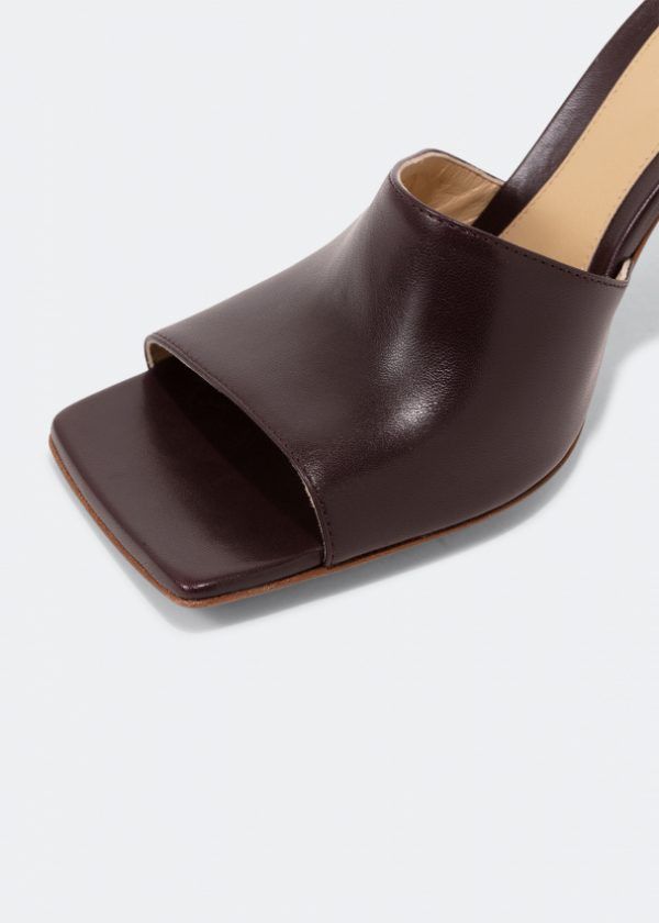Bottega Veneta o1n1vont1124 Pelle Sandals Mules in Chocolate Brown Size US 10.5 / IT 40.5 - 3 Thumbnail