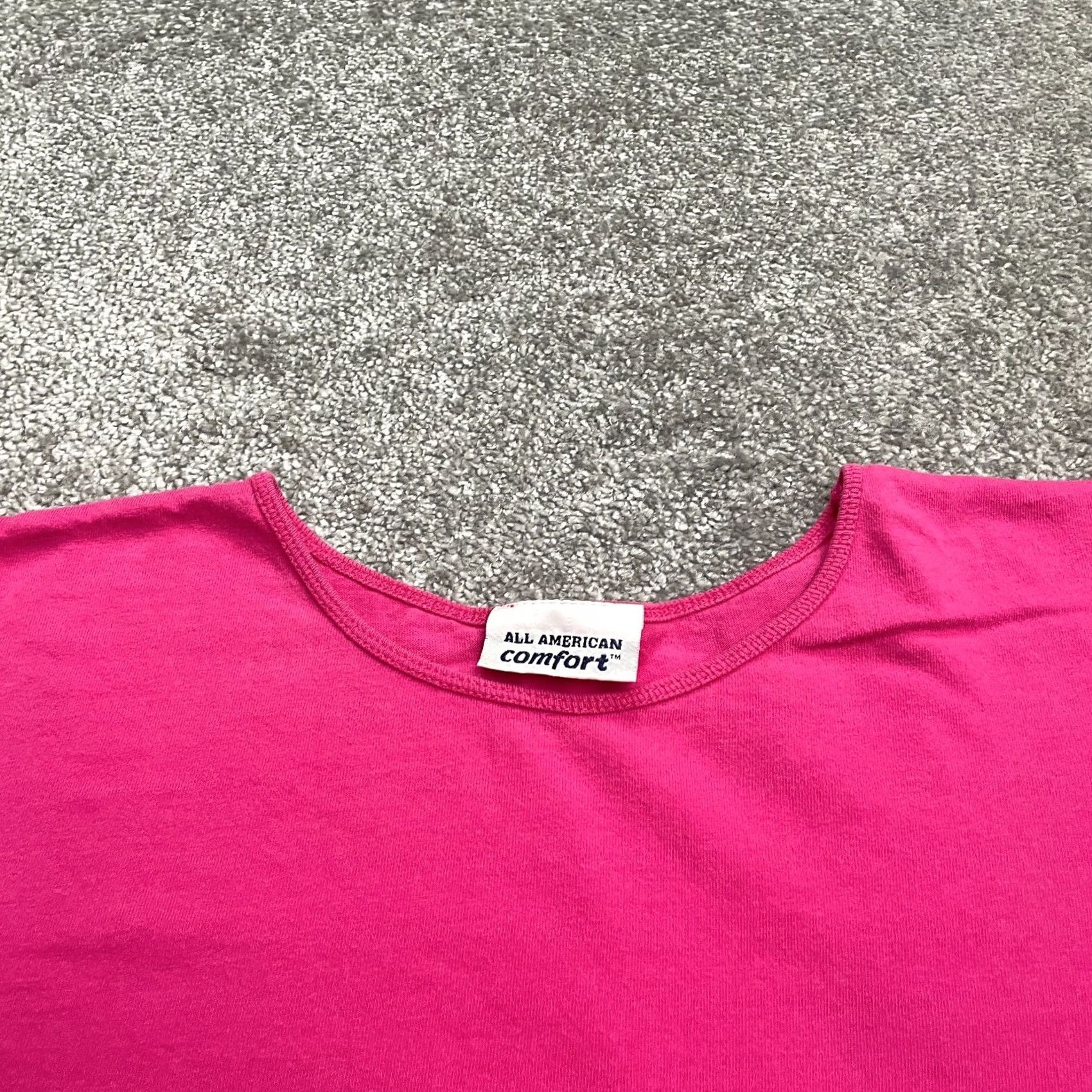 Essentials All American Comfort T-Shirt Womens 2X Pink Cotton Crew Neck Basic Tee Size XXL / US 16-18 / IT 52-54 - 5 Thumbnail