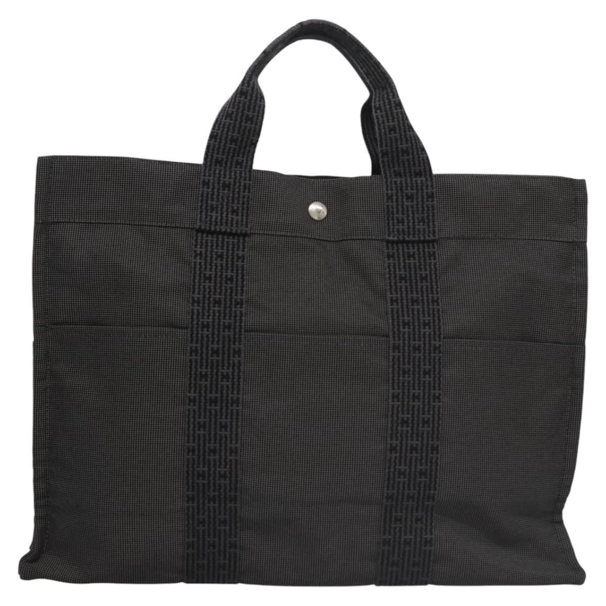 Hermes HERMES Her Line MM Hand Bag Canvas Gray Size ONE SIZE - 3 Thumbnail