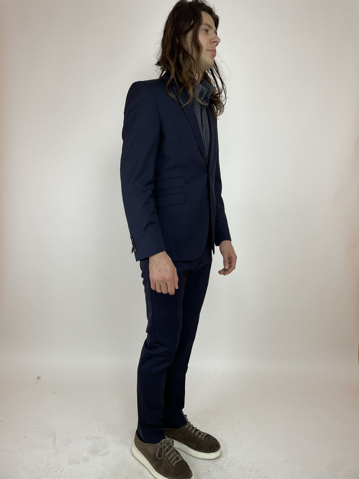 Strellson Strellson Black Wool Suit Extra Slim size 44 - Small Size 44S - 7 Thumbnail