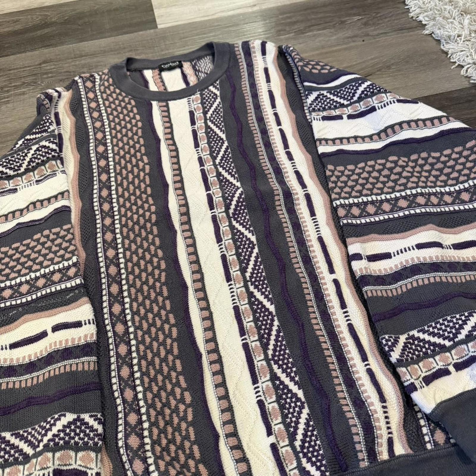 Other vintage capiati for men coogi style 3D knit sweater 90s XL Size US XL / EU 56 / 4 - 1 Thumbnail