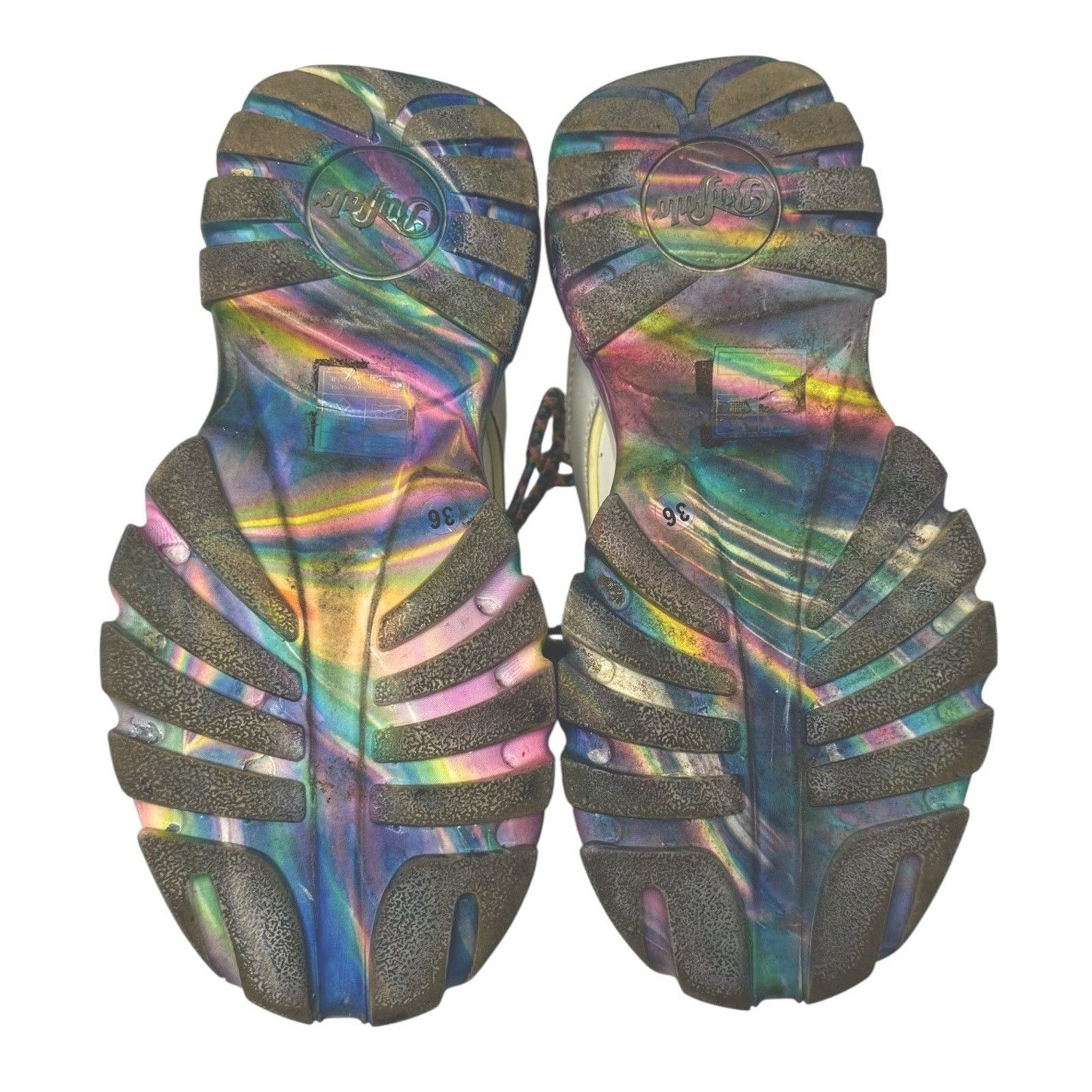 Dolls Kill DOLLSKILL BUFFALO LONDON Rainbow Chunky Platform Sneakers 36 Size US 5.5 / IT 35.5 - 11 Thumbnail