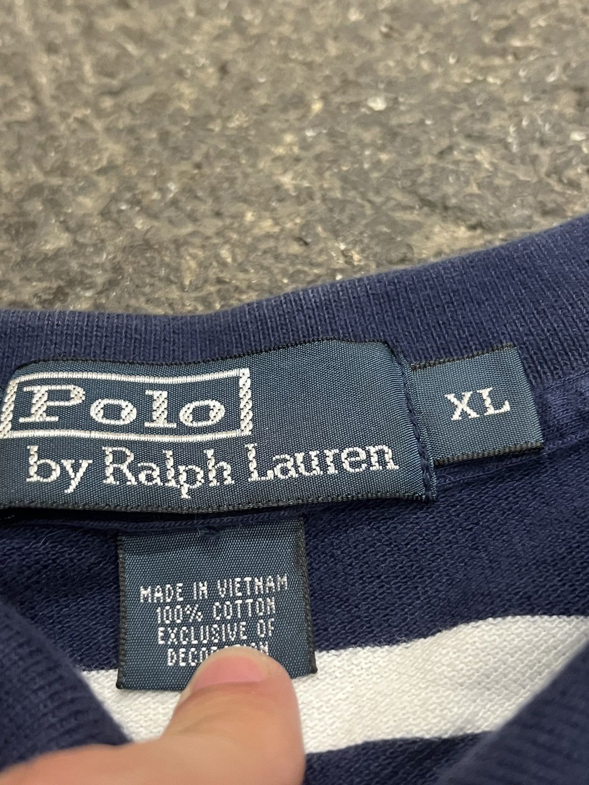 Polo Ralph Lauren × Vintage Polo Ralph Lauren vintage stripped polo shirt hype preppy Size US XL / EU 56 / 4 - 6 Thumbnail