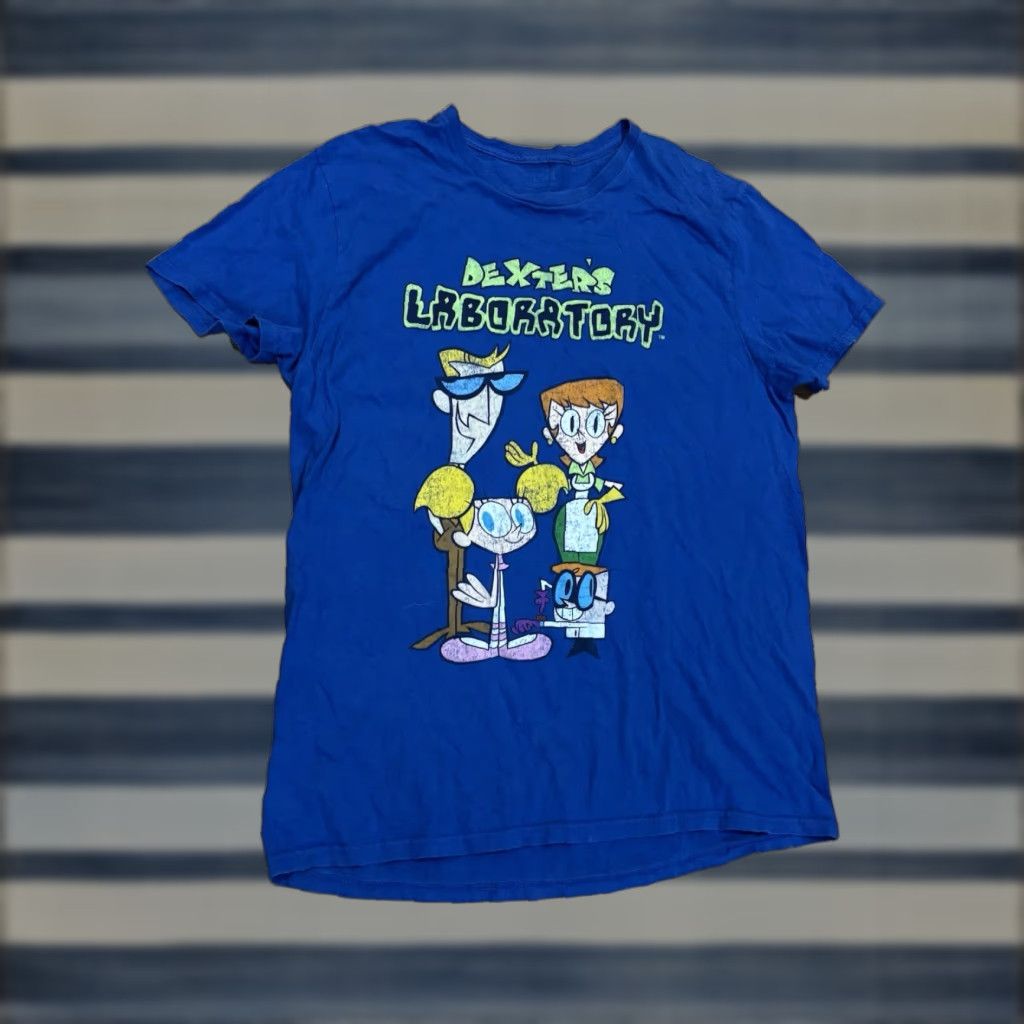 Vintage Cartoon Network Dexter's Laboratory Shirt Blue Men's Large Size US L / EU 52-54 / 3 - 1 Thumbnail