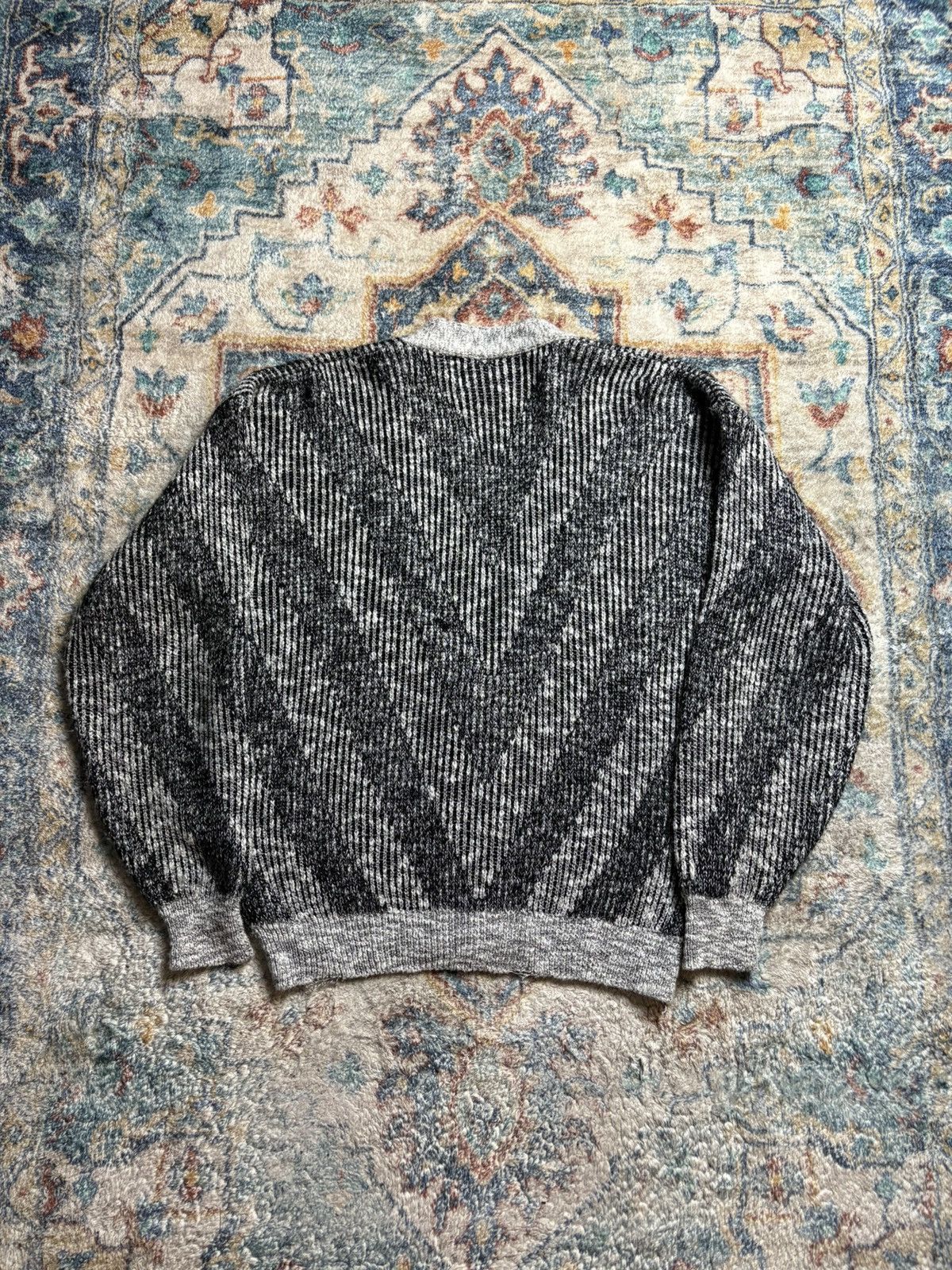 Vintage Vintage Nino Foriero Abstract Cardigan Sweater Medium Size US M / EU 48-50 / 2 - 2 Thumbnail