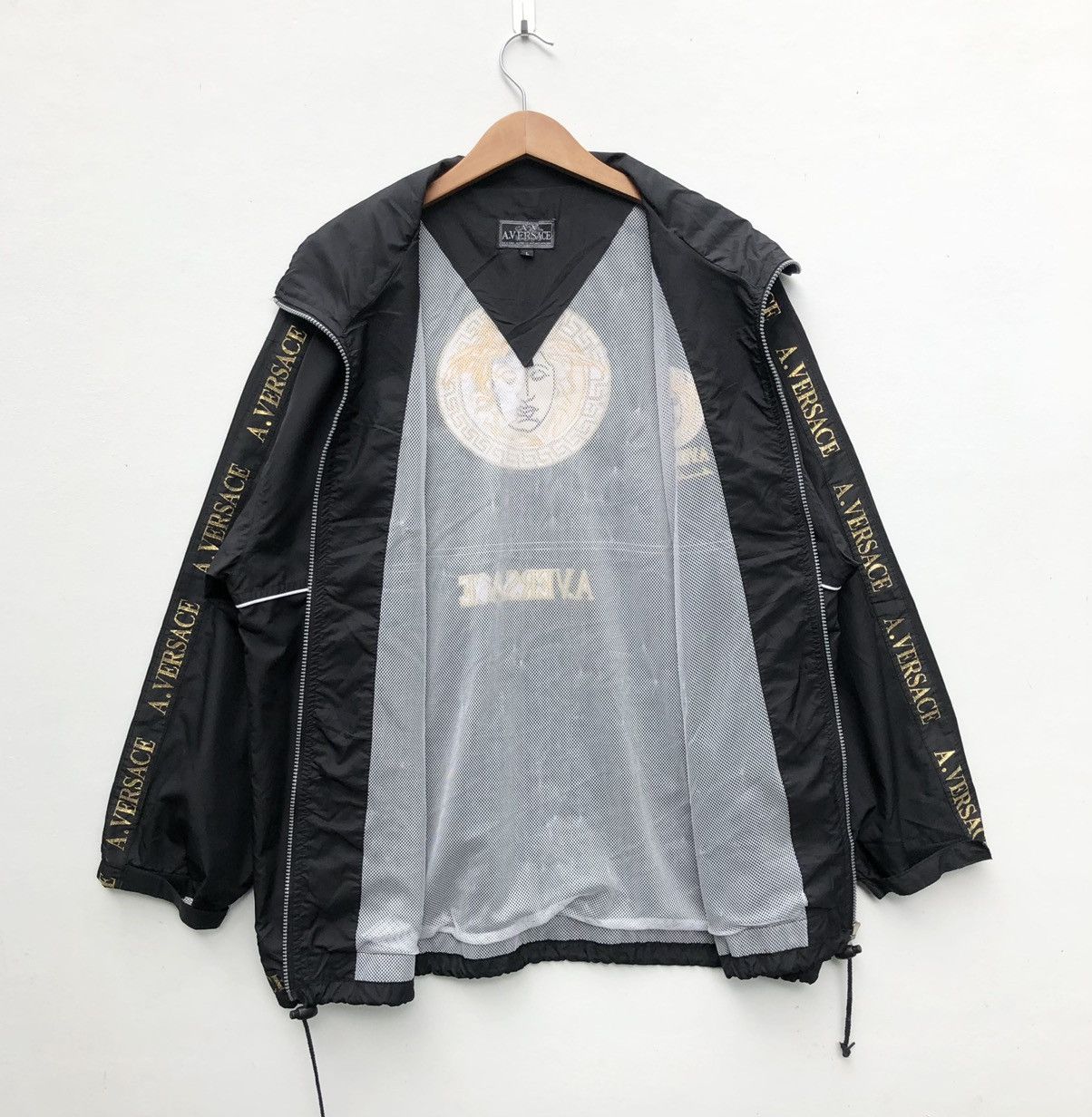 Versace × Vintage Vintage A.Versace Embroidery Logo Back Hit Jacket Size US L / EU 52-54 / 3 - 3 Thumbnail