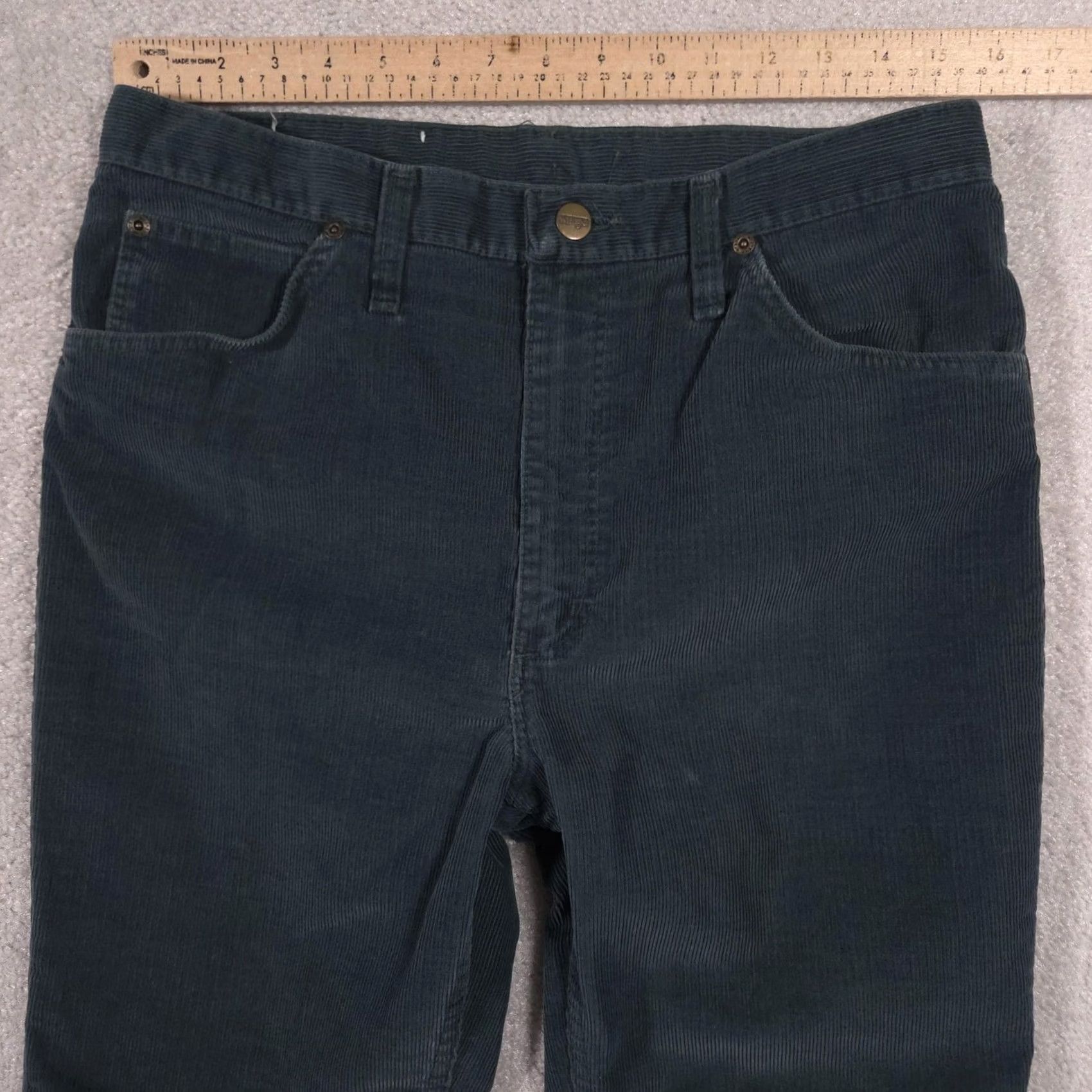 Wrangler Wrangler Pants Mens 34x29 Green Corduroy Regular Fit Straight Leg Casual Size US 34 / EU 50 - 6 Thumbnail