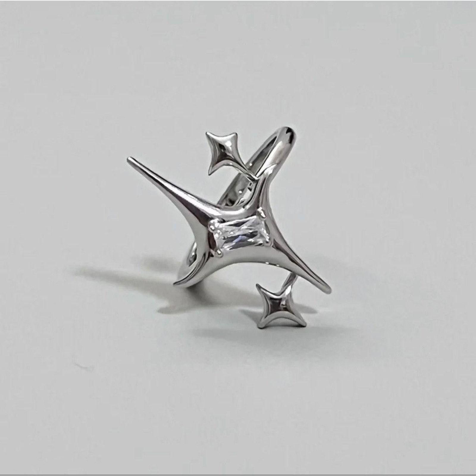Other Abstract Star Crystal Ring Size ONE SIZE - 1 Thumbnail