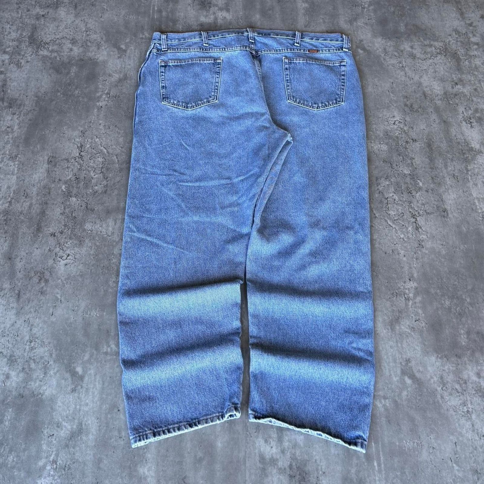 Levi's × Rustler × Vintage Vintage Y2K Light Wash Baggy Blue Essential Denim Jeans Size US 43 - 2 Thumbnail