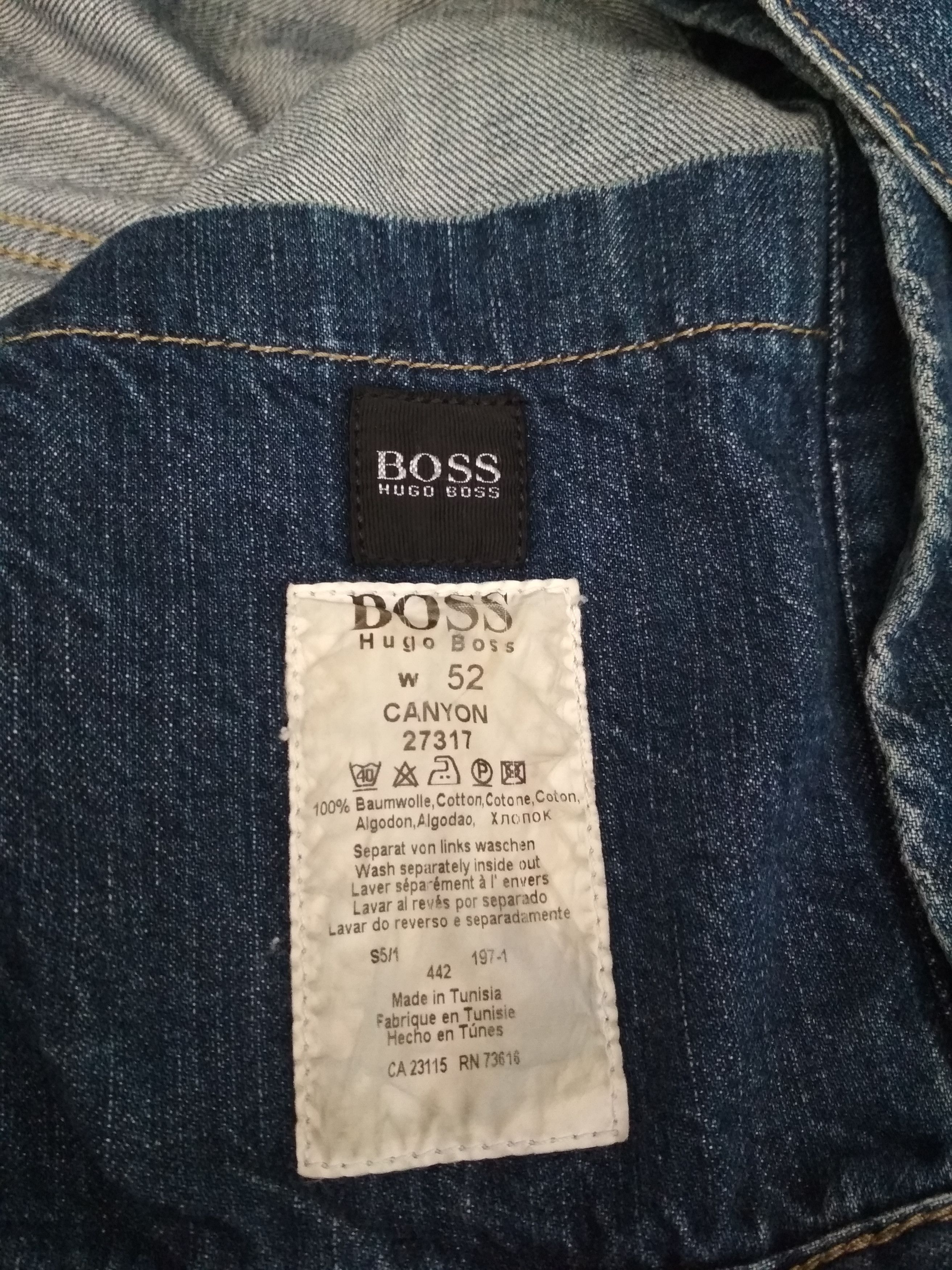 Hugo Boss Vintage Hugo Boss Denim Jacket Jeans 52 Size US L / EU 52-54 / 3 - 8 Thumbnail