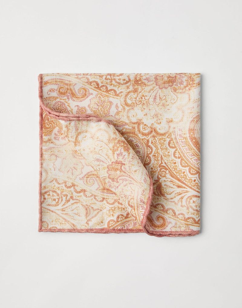 Brunello Cucinelli o1la1rc1a0326 Size: OS / Double Face Pocket Square Size ONE SIZE - 1 Thumbnail
