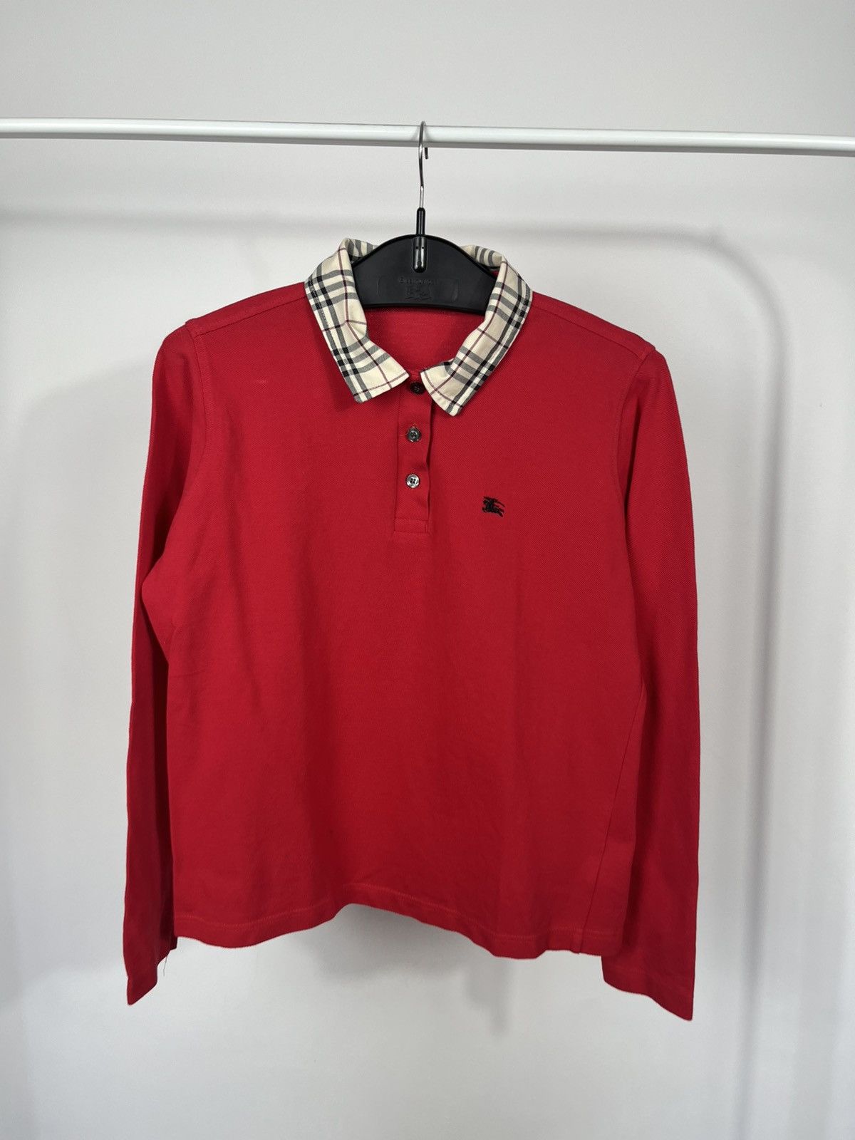 Burberry Burberry London Polo Shirt Nova Check Collar Long Sleeve L Size L / US 10 / IT 46 - 2 Thumbnail