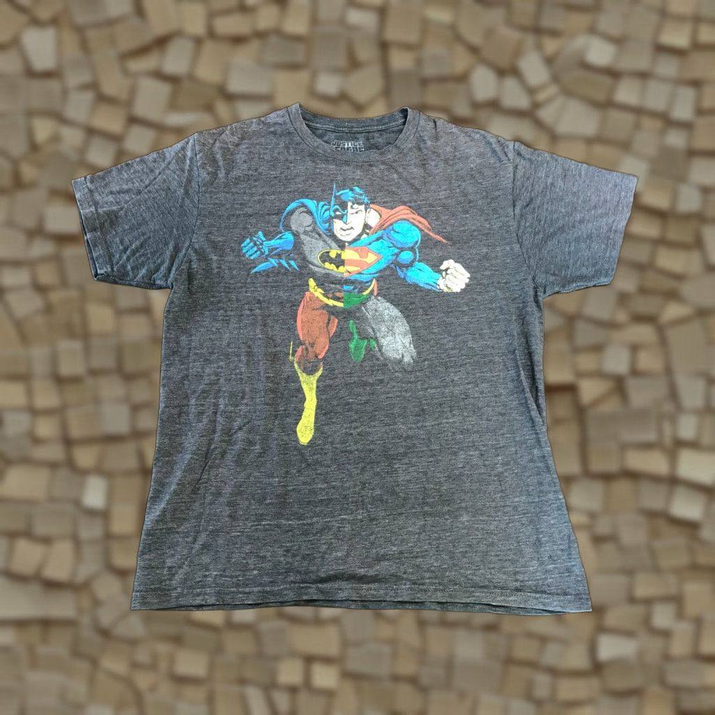 Vintage VINTAGE Justice League T-Shirt Men Medium Gray Heather Superman Print Crewneck Size US M / EU 48-50 / 2 - 1 Thumbnail